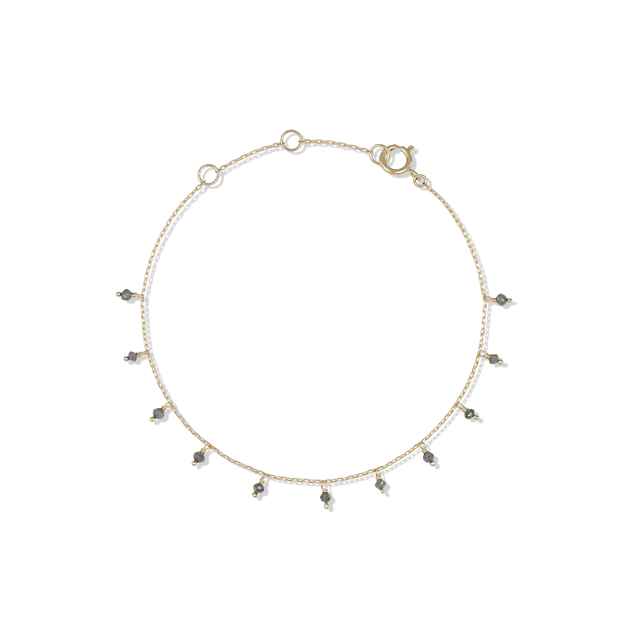 BEATTI Bracelet Gold / Black Diamond Sample Sale • 14K Gold Black Diamond Bracelet SS25 SS25 BR 025 YG (CINDY NEED TO UPDATE) Sample Sale • 14K Gold Black Diamond Bracelet SS25