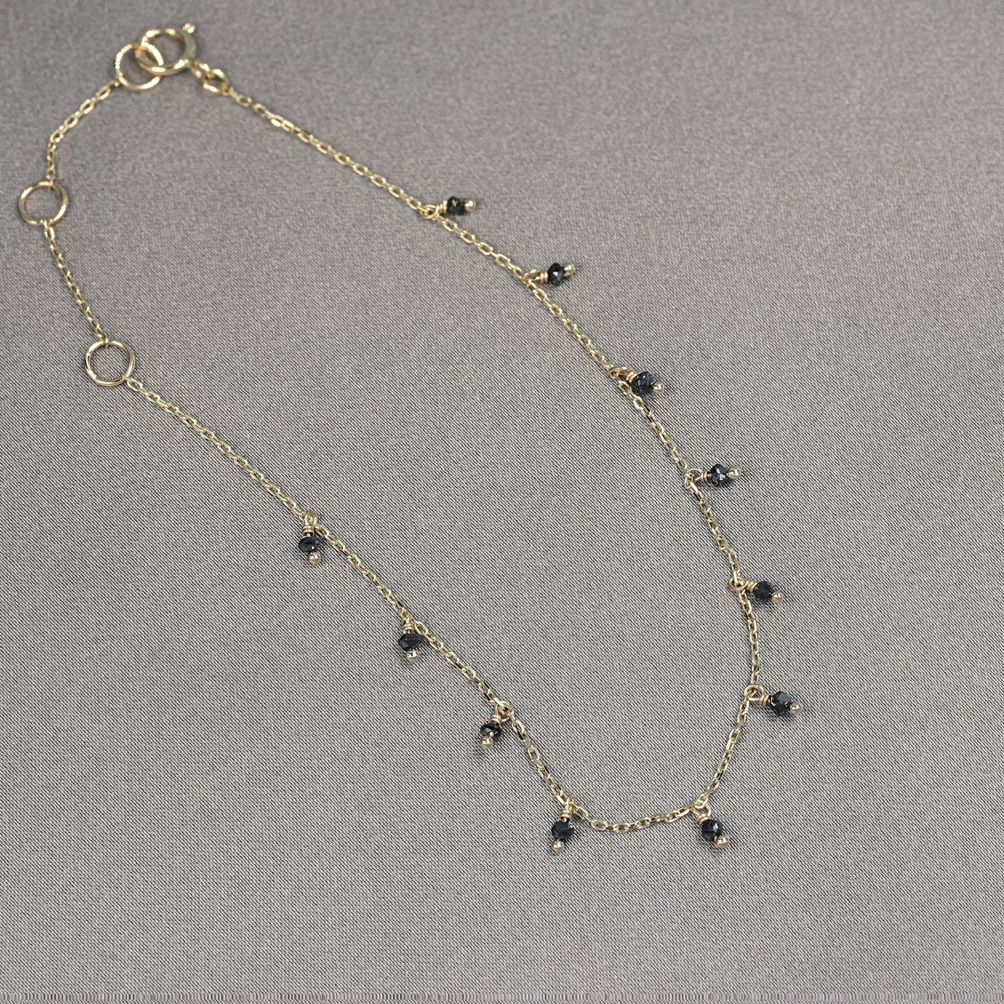 BEATTI Bracelet Gold / Black Diamond Sample Sale • 14K Gold Black Diamond Bracelet SS25 SS25 BR 025 YG (CINDY NEED TO UPDATE) Sample Sale • 14K Gold Black Diamond Bracelet SS25