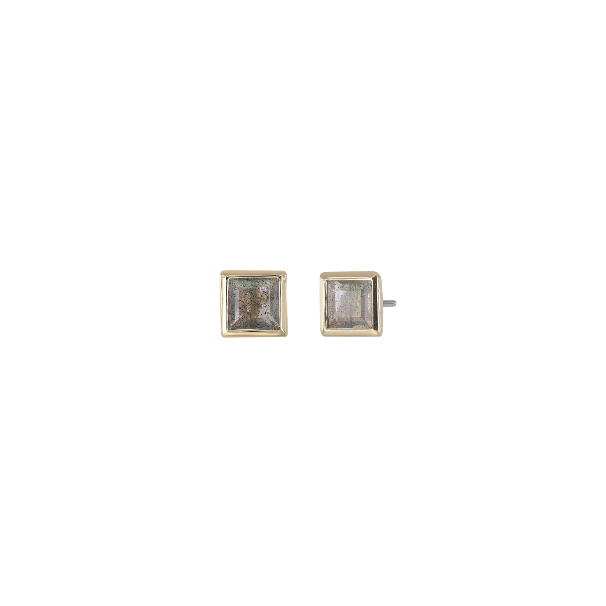 Maya • Natural Gemstone Flat Back Earring