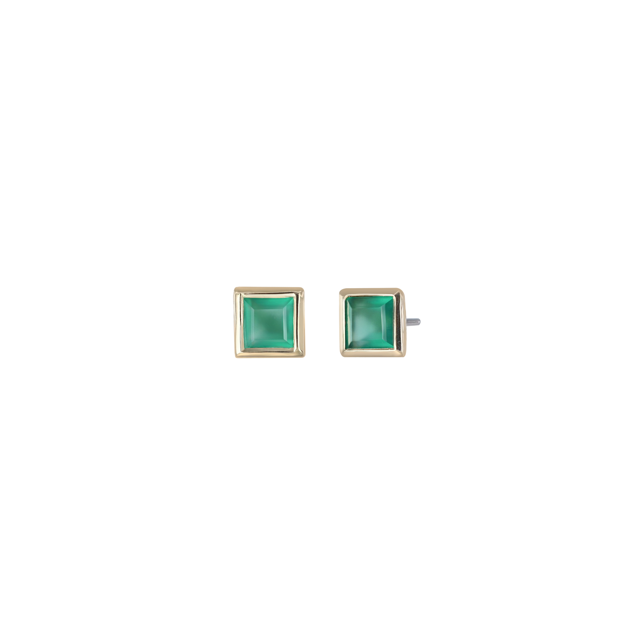 Maya • Natural Gemstone Flat Back Earring