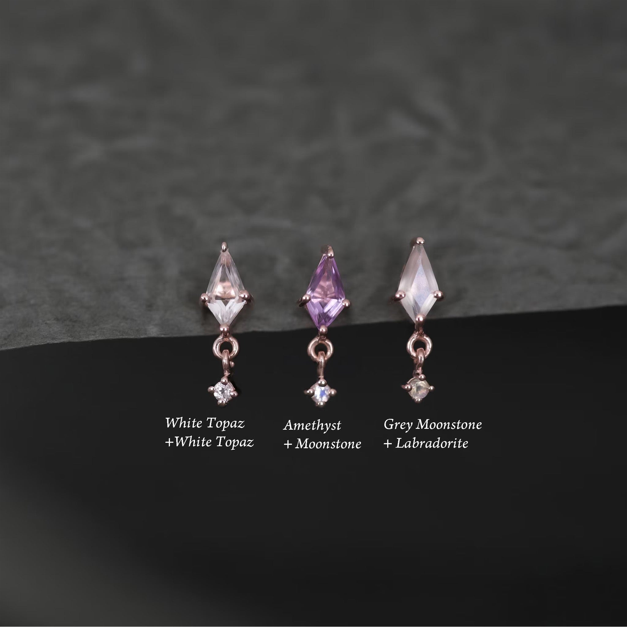 Celeste • Natural Gemstone Threadless Ends