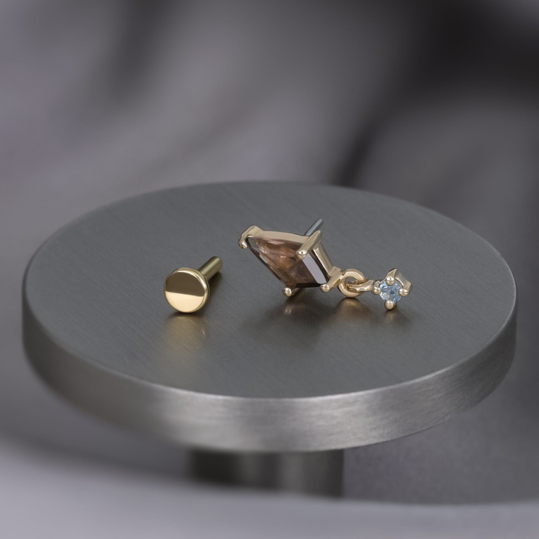 BEATTI Threadless Ends Celeste • Natural Gemstone Threadless Ends Celeste • Natural Gemstone Threadless Ends