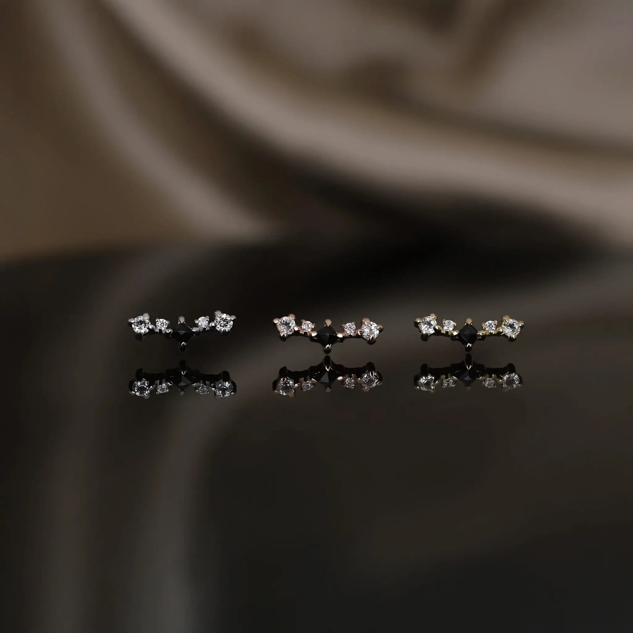 BEATTI Threadless Ends BTE048 • Black Spinel Flat Back Stud BTE048 • Black Spinel Flat Back Stud