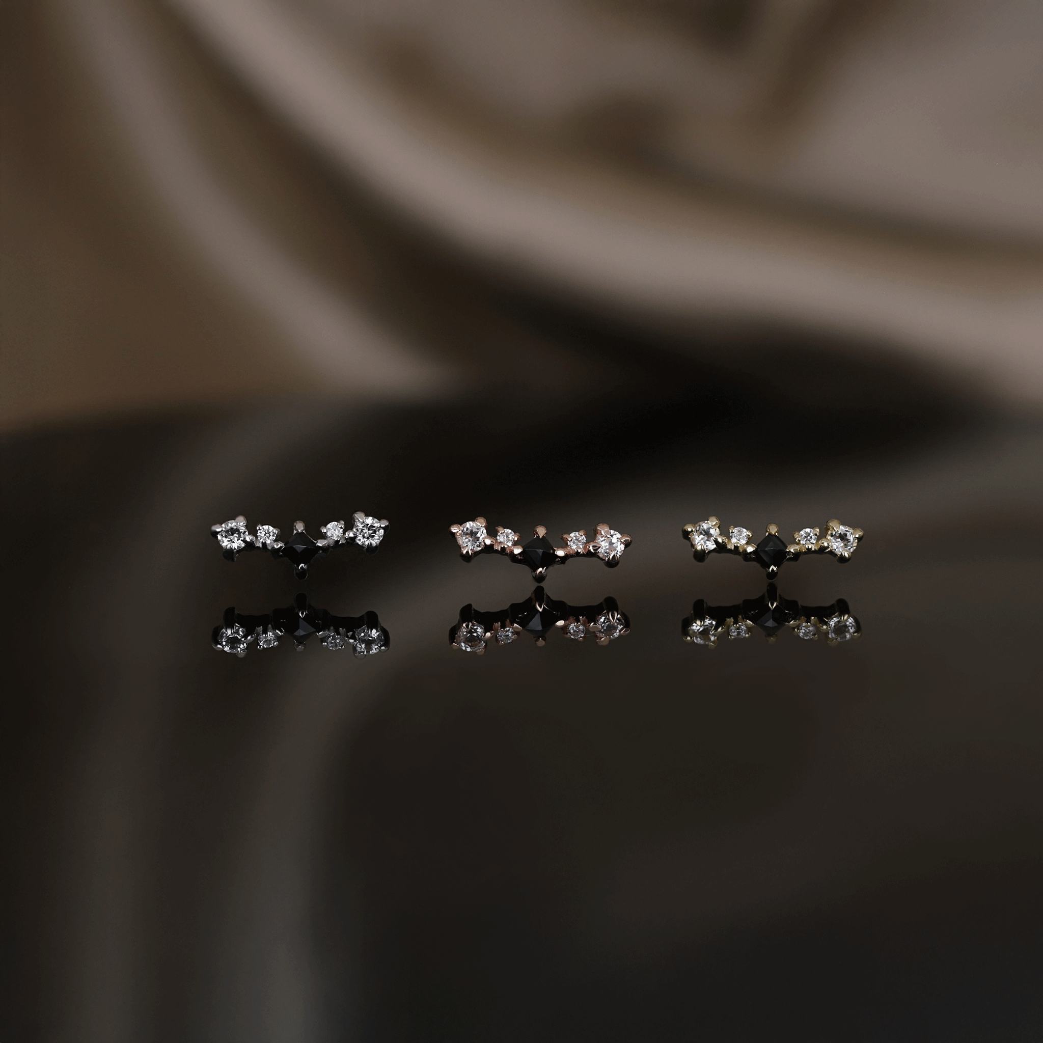 BEATTI Threadless Ends BTE048 • Black Spinel Flat Back Stud BTE048 • Black Spinel Flat Back Stud