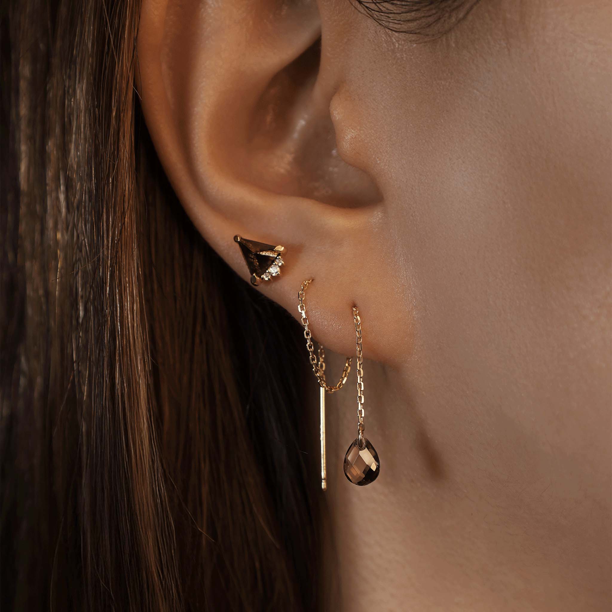 Chloe • Gemstone Drop Threader