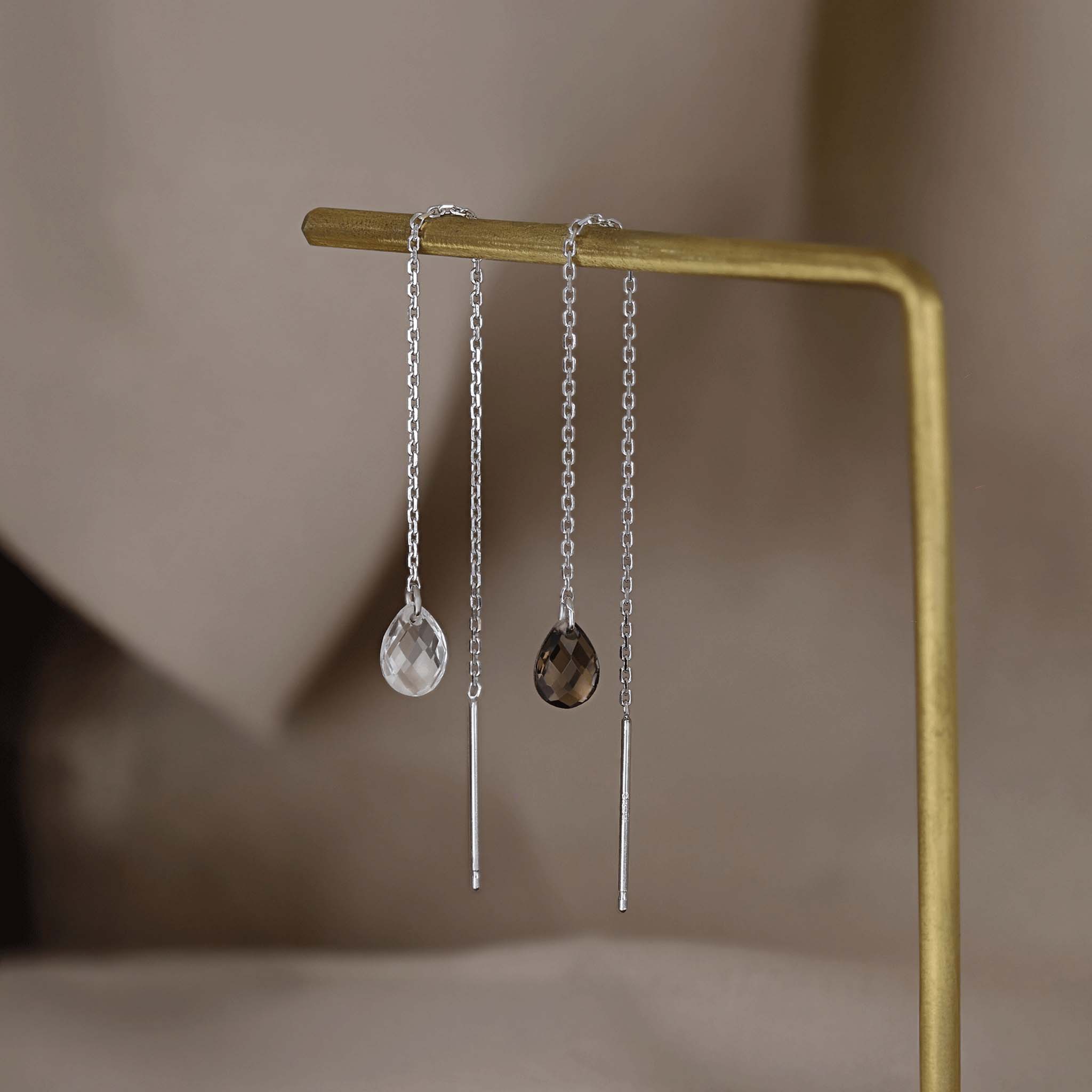 Chloe • Gemstone Drop Threader