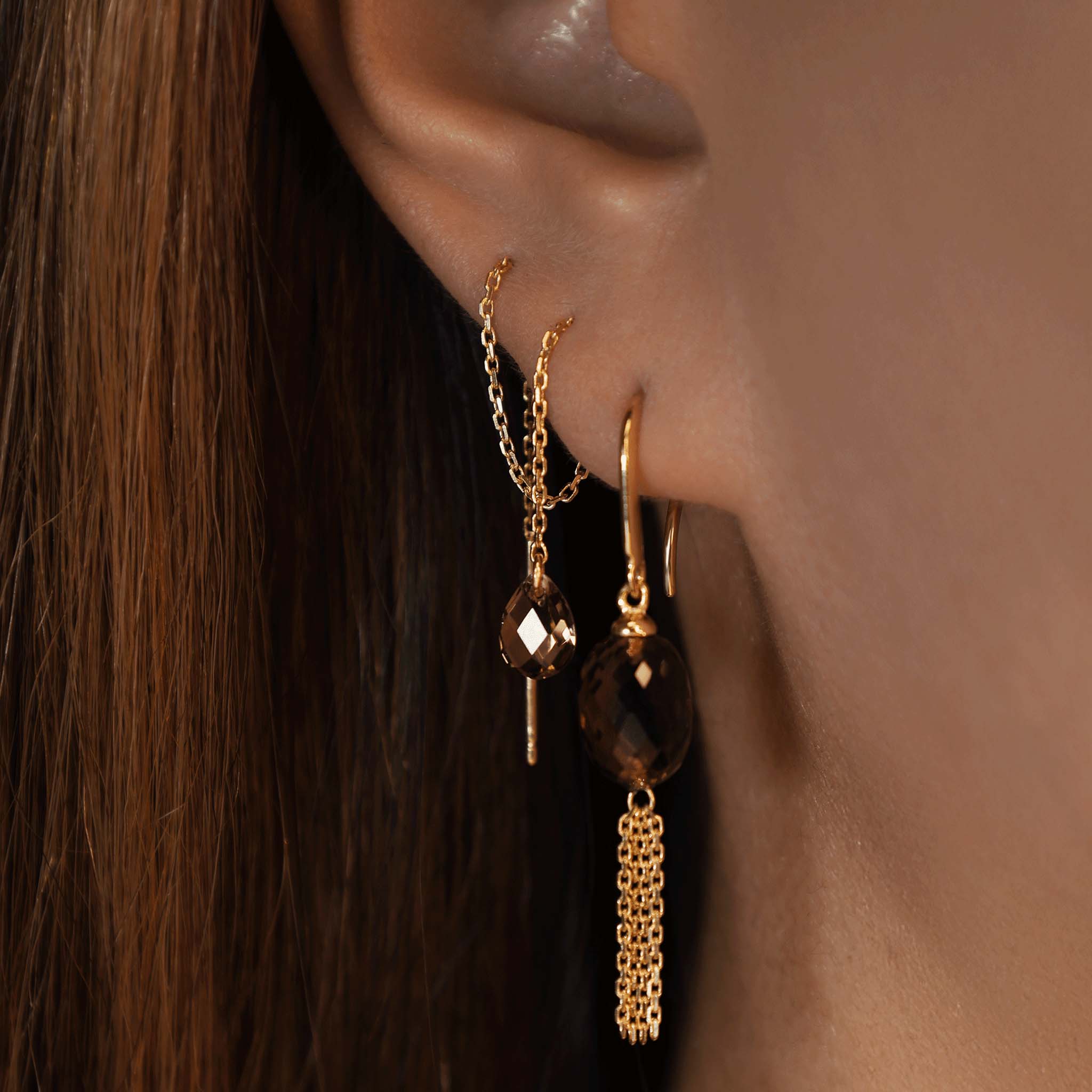 Chloe • Gemstone Drop Threader