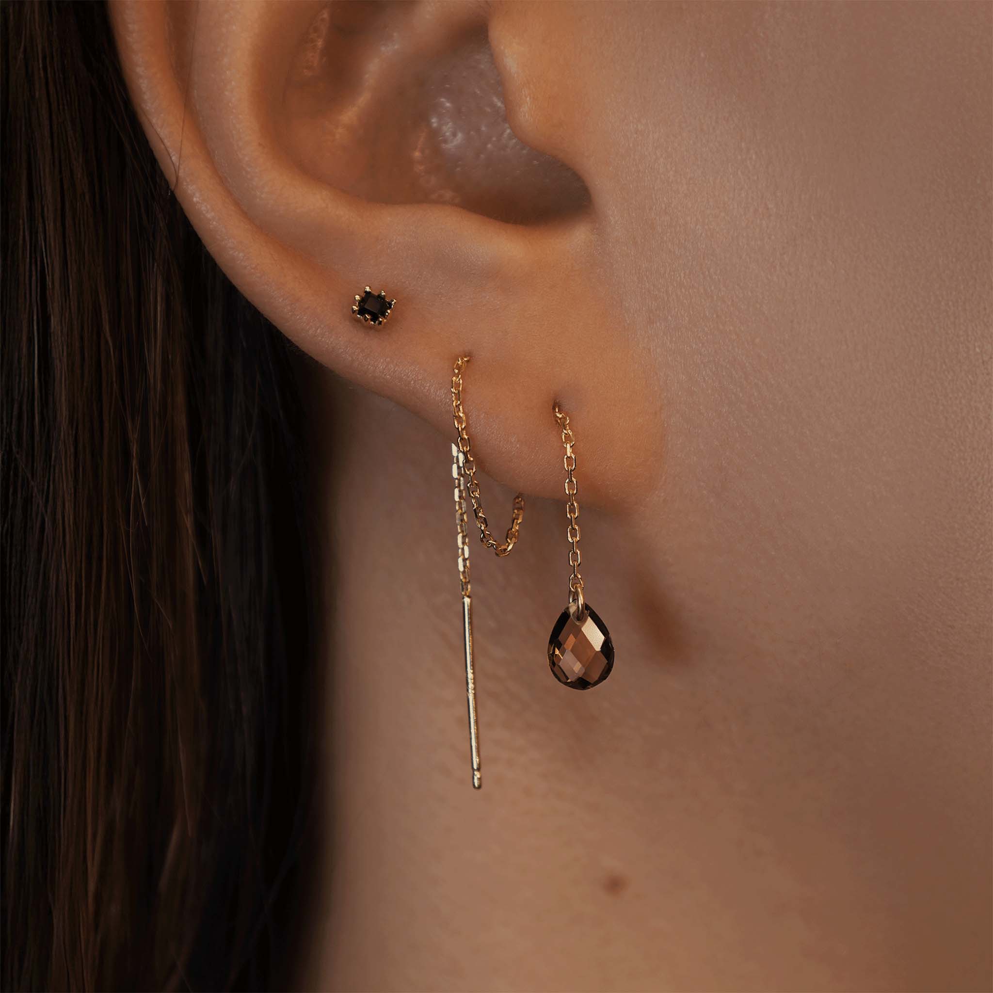 Chloe • Gemstone Drop Threader