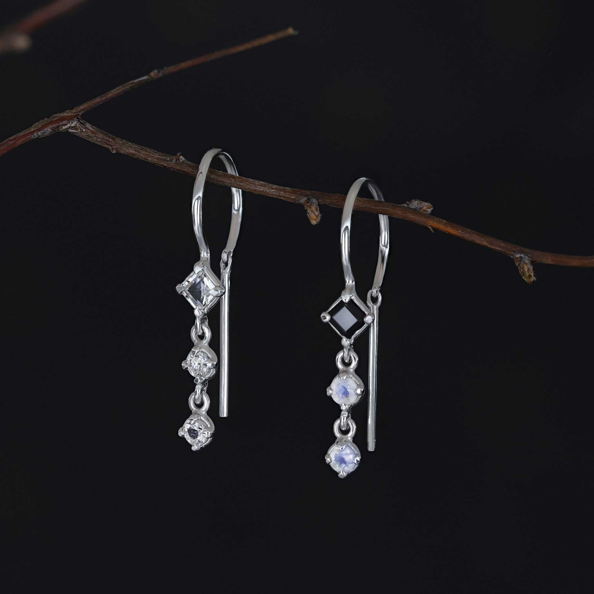 BEATTI Threaders BTE051 • Gemstone Threader Earrings BTE051 • Gemstone Threader Earrings