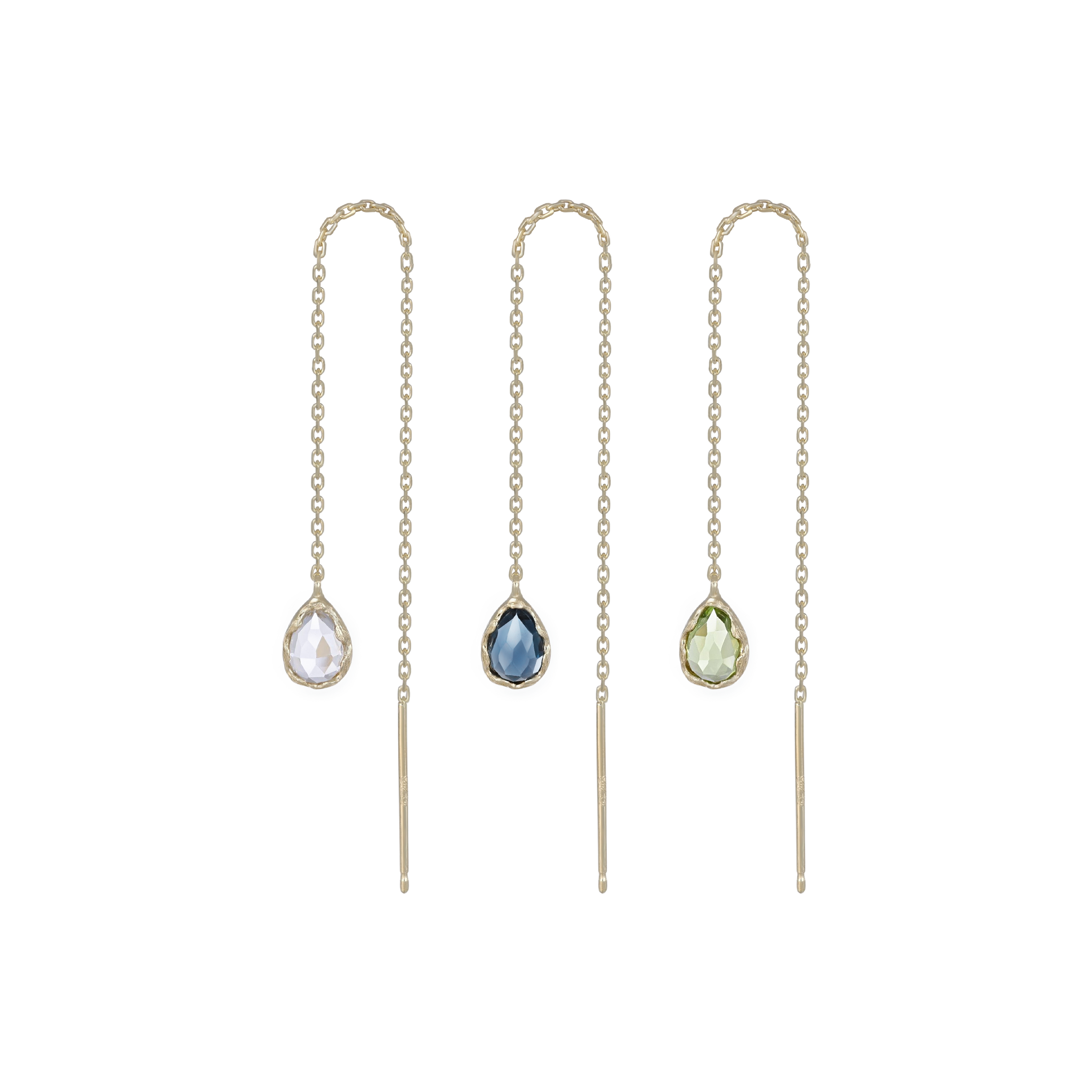 Éclat • Natural Gemstone Drop Threader