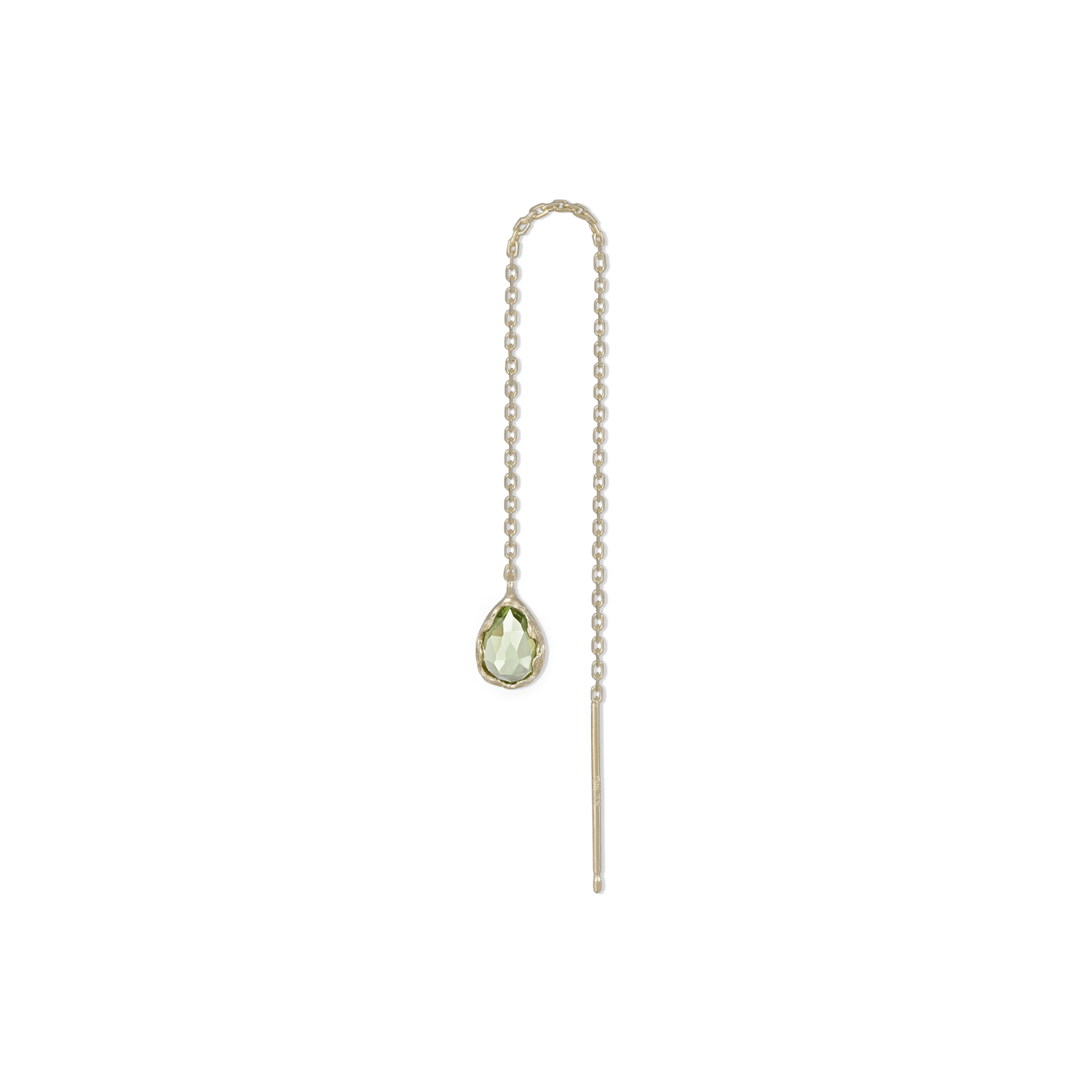 BEATTI Threaders BTE053 • White Topaz Gemstone Organic Teardrop Threader BTE053 • White Topaz Gemstone Organic Teardrop Threader
