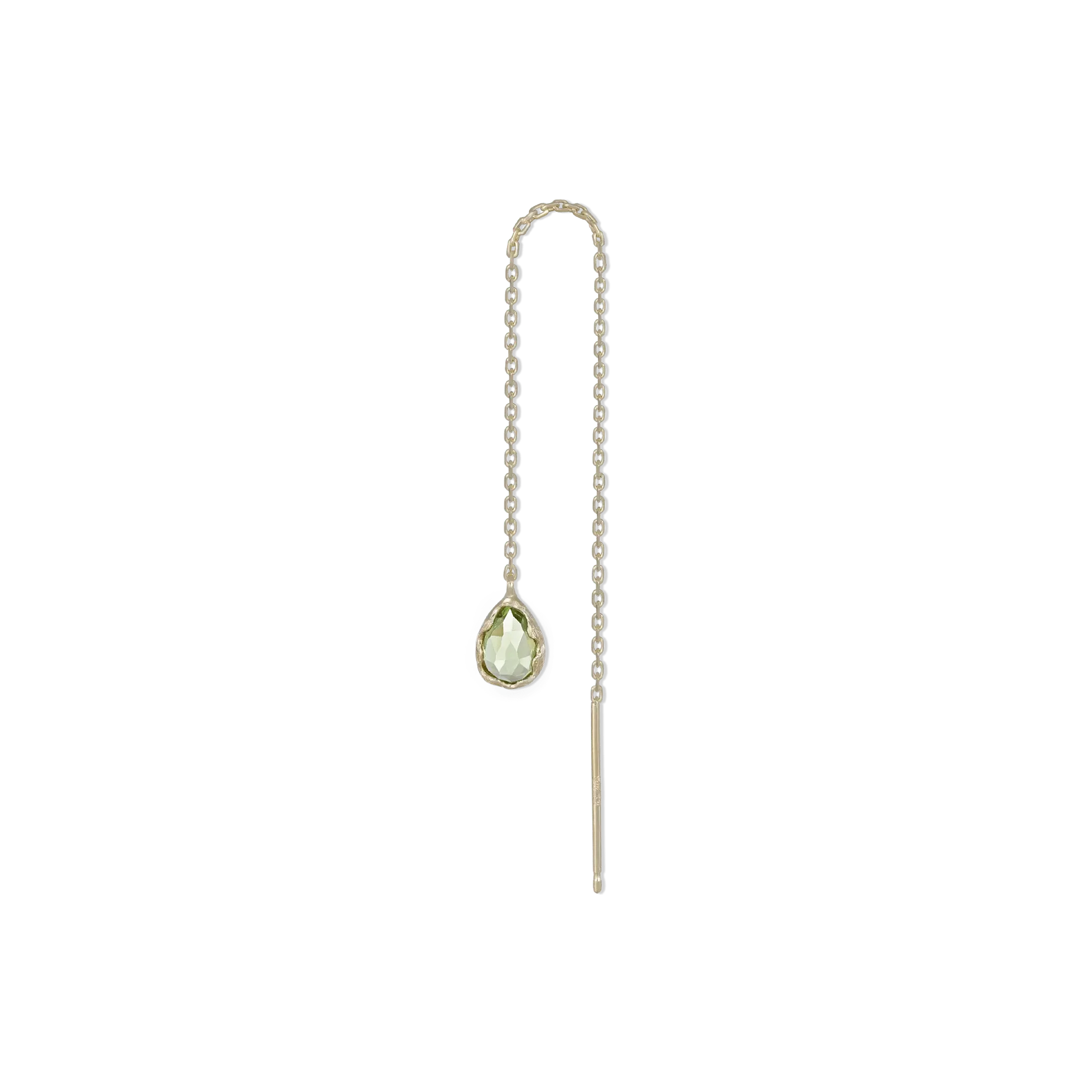 BEATTI Threaders BTE053 • White Topaz Gemstone Organic Teardrop Threader BTE053 • White Topaz Gemstone Organic Teardrop Threader