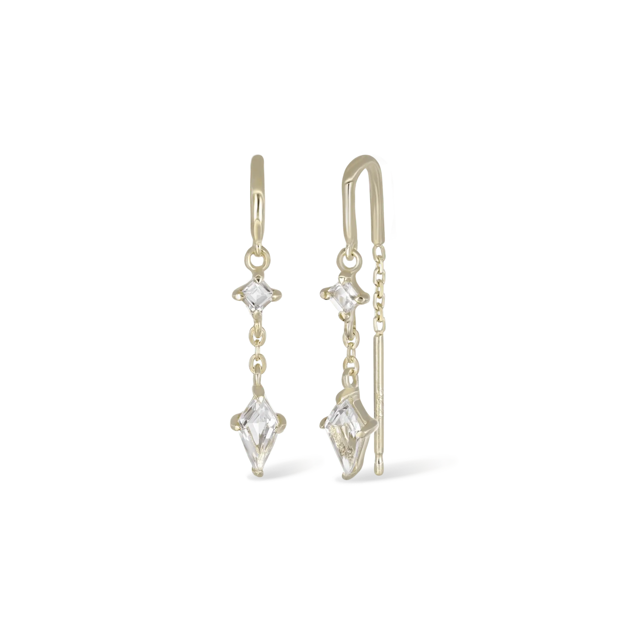 BEATTI Threaders BTE055 • Gemstone Threader Earrings BTE055 • Gemstone Threader Earrings