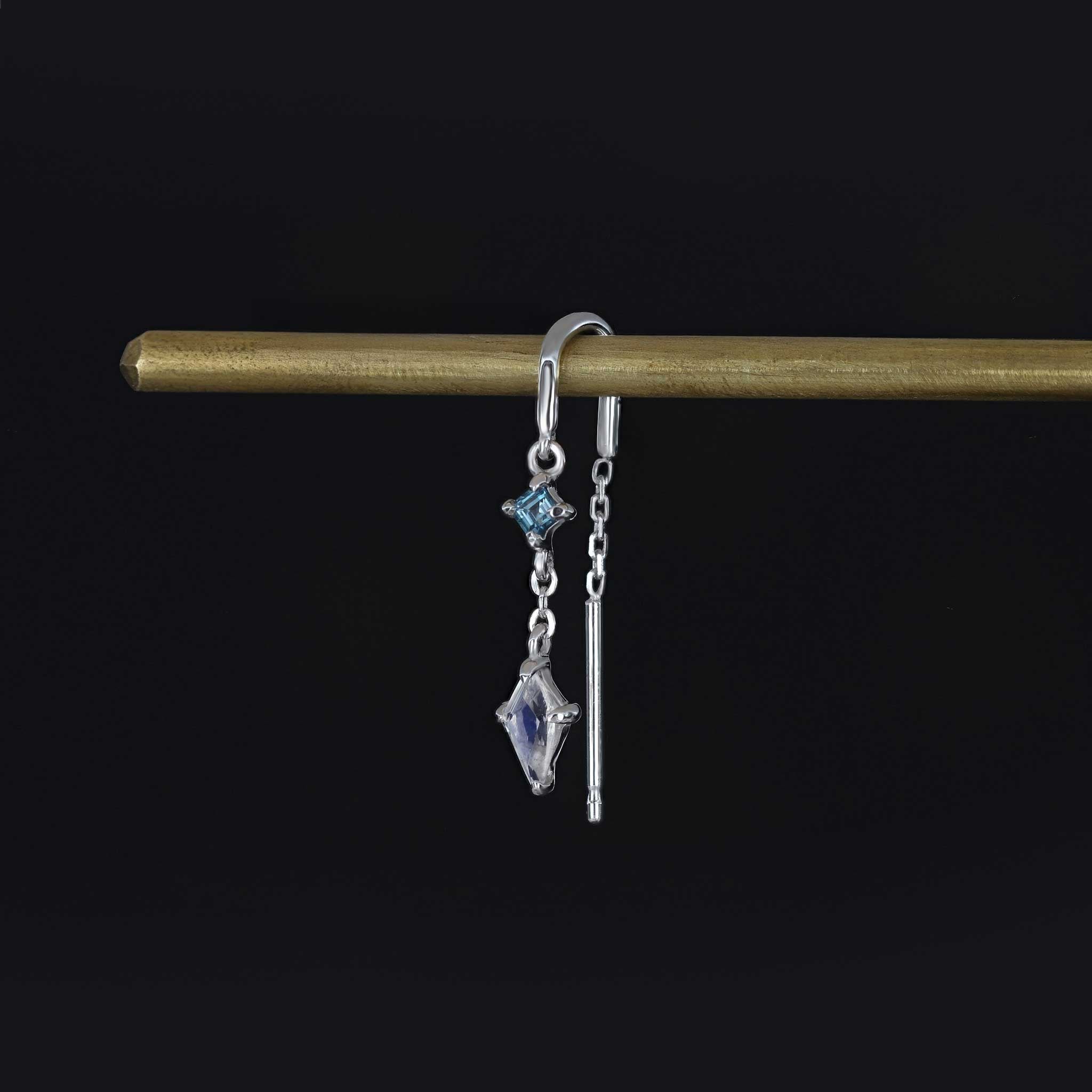 BEATTI Threaders BTE055 • Gemstone Threader Earrings BTE055 • Gemstone Threader Earrings