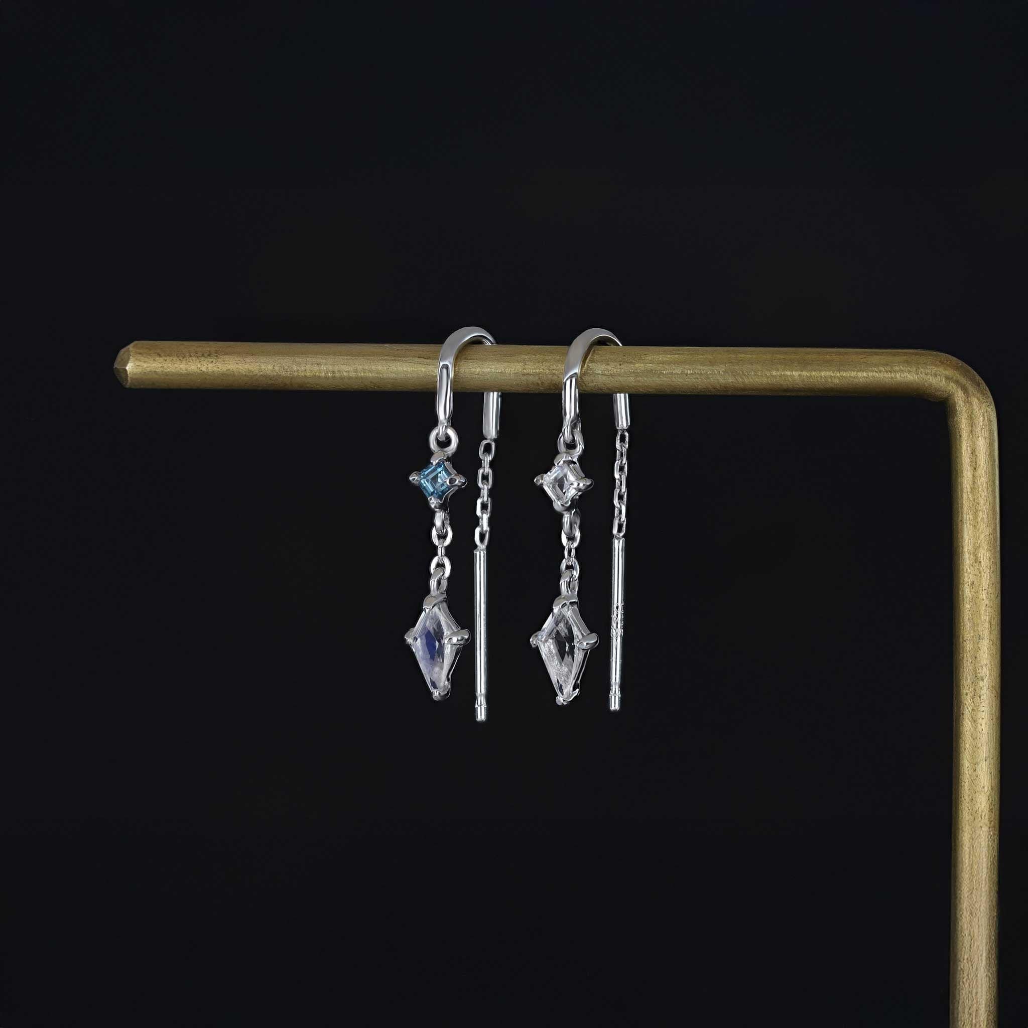 BEATTI Threaders BTE055 • Gemstone Threader Earrings BTE055 • Gemstone Threader Earrings