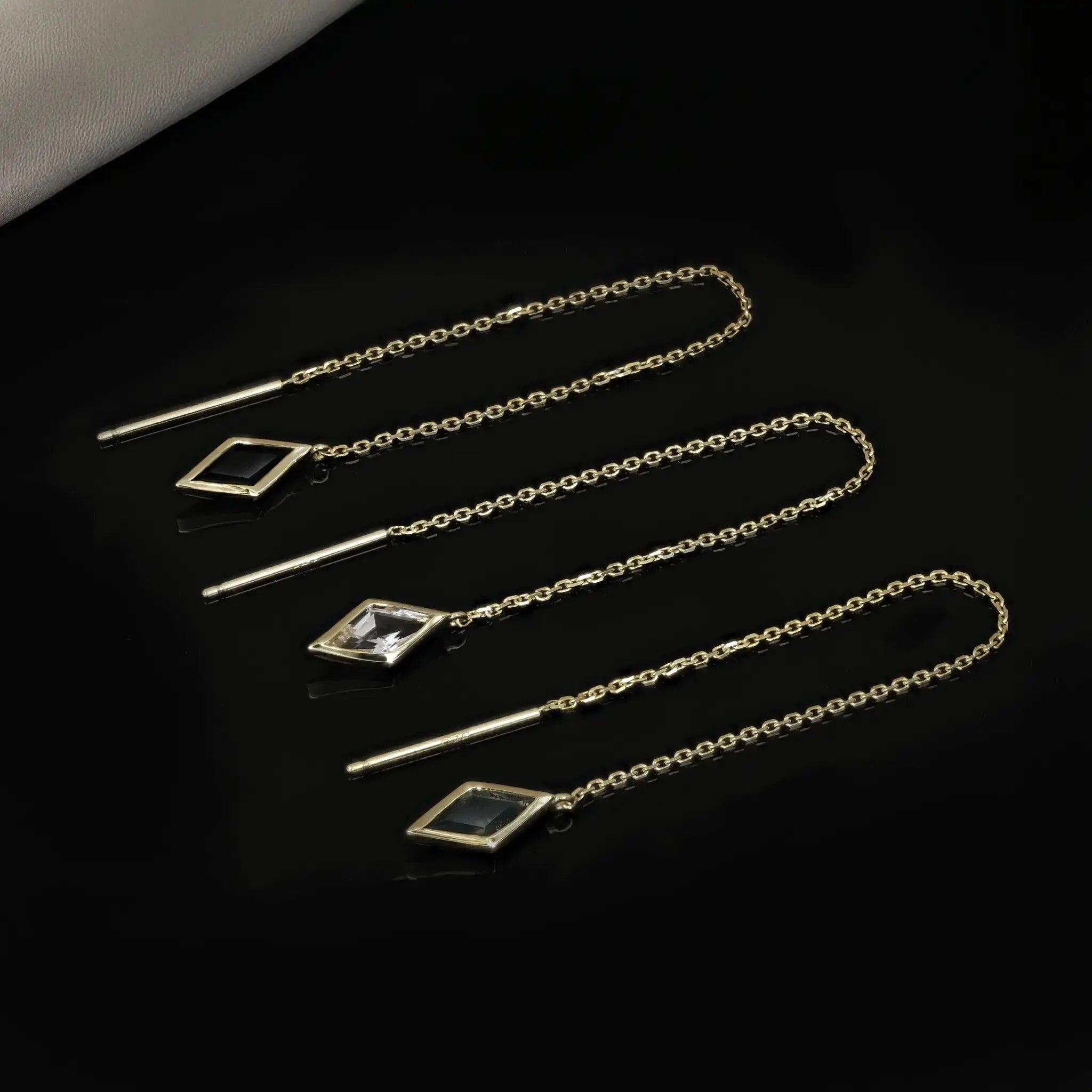 BEATTI Threaders BTE056 • Gemstone Rhombus Drop Threader BTE056 • Gemstone Rhombus Drop Threader