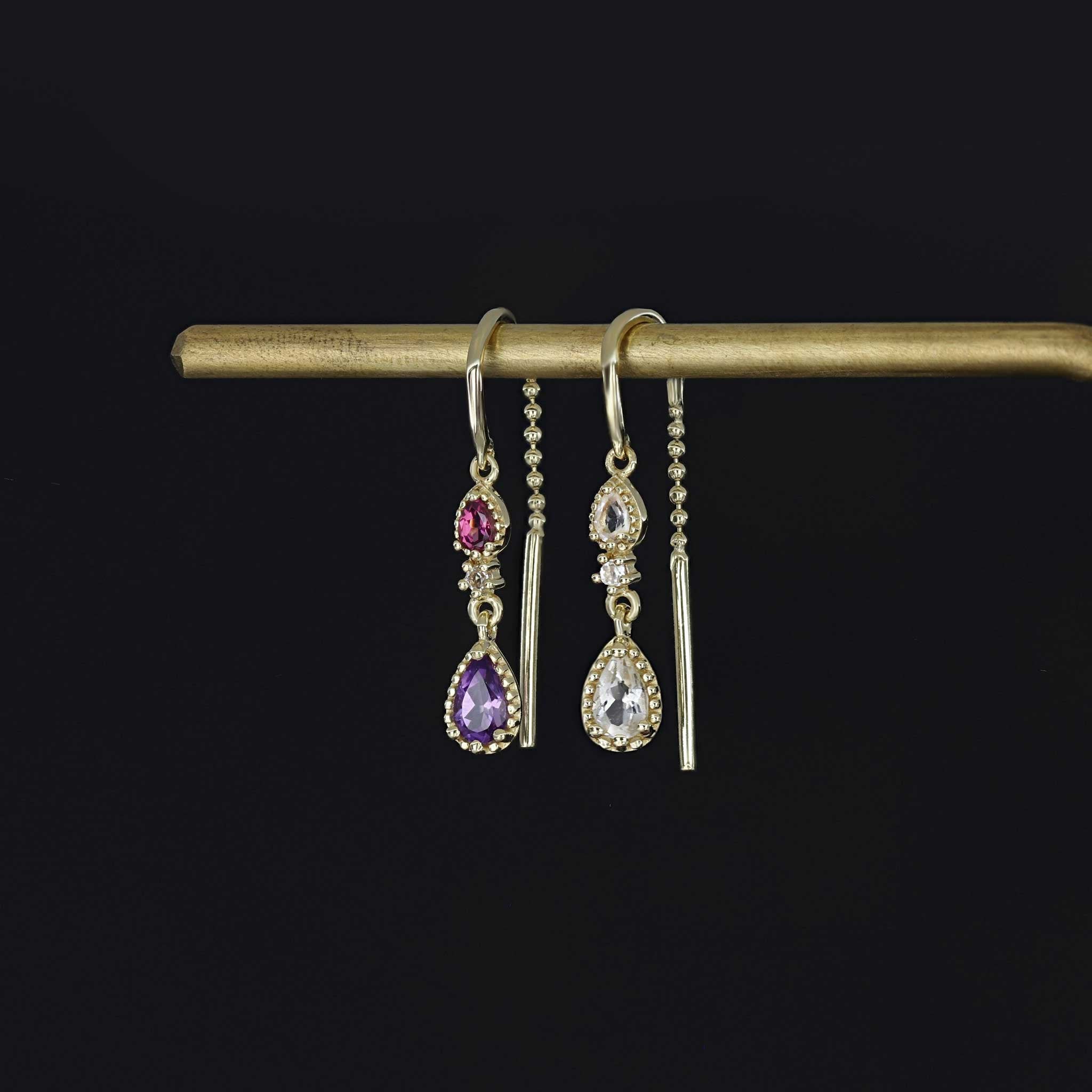 BEATTI Threaders BTE057 • Gemstone Threader Earrings (Copy) BTE057 • Gemstone Threader Earrings (Copy)