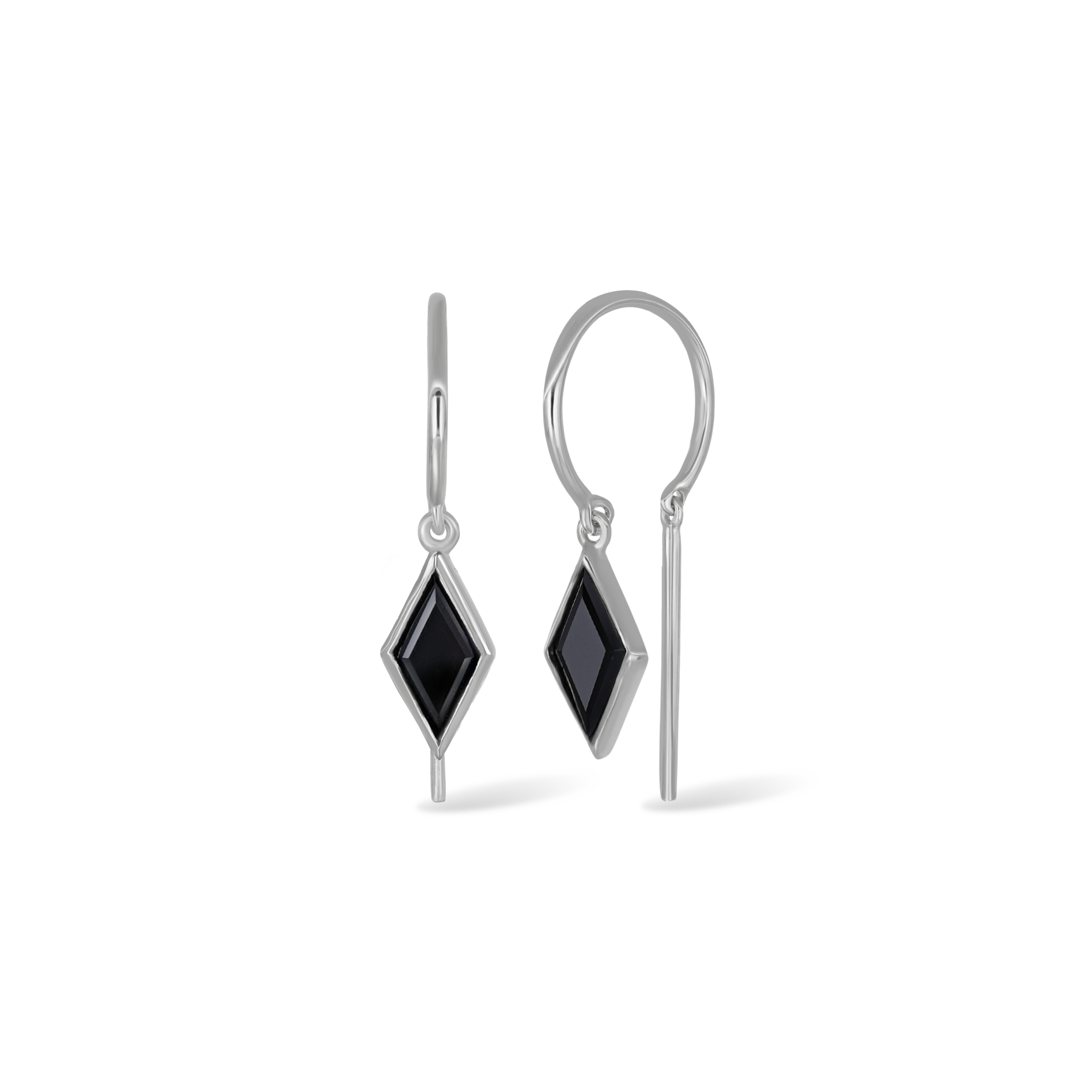 Ray • Natural Gemstone Open Hoops