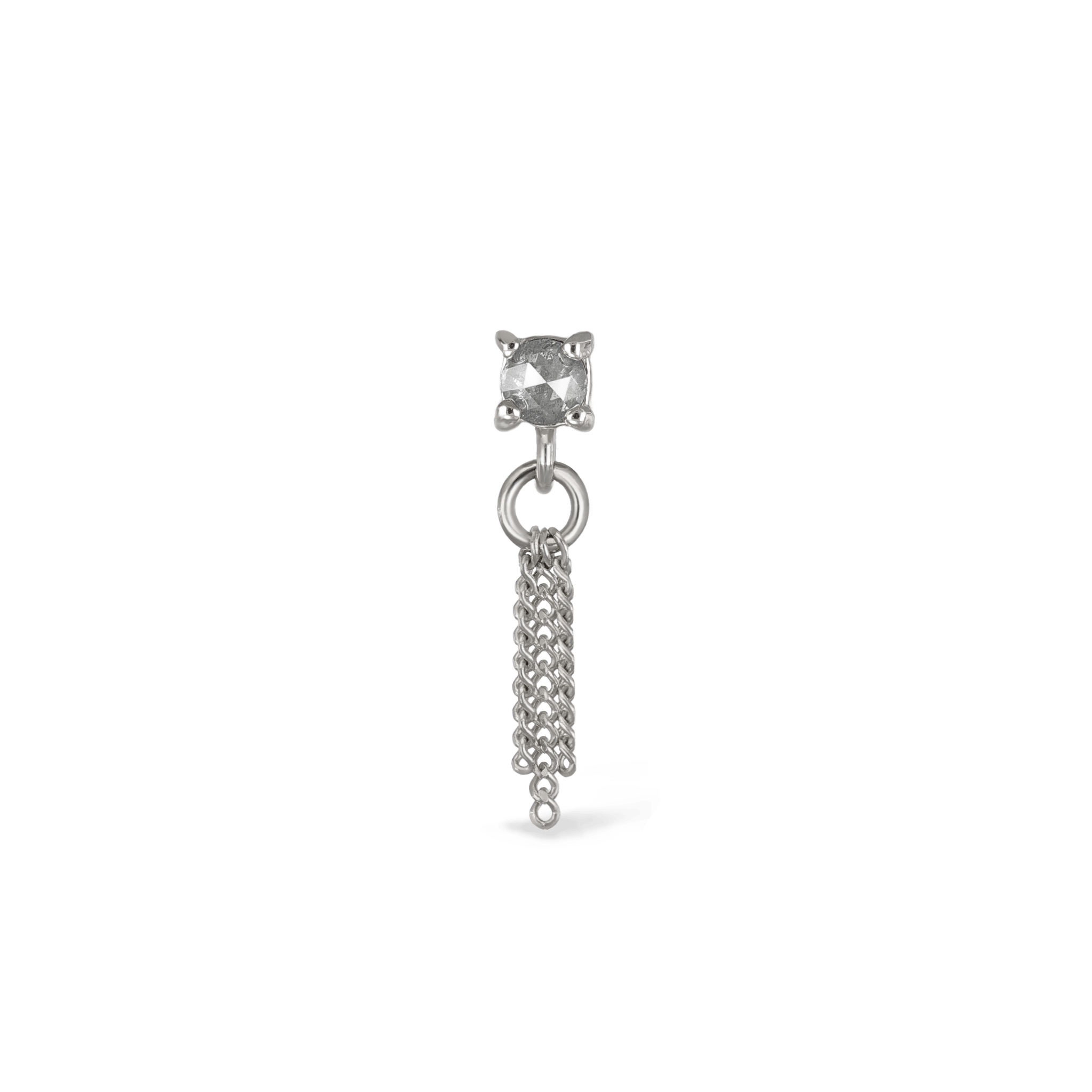 Breeze • 2mm Natural Diamond 3 Curb Chain Tassel