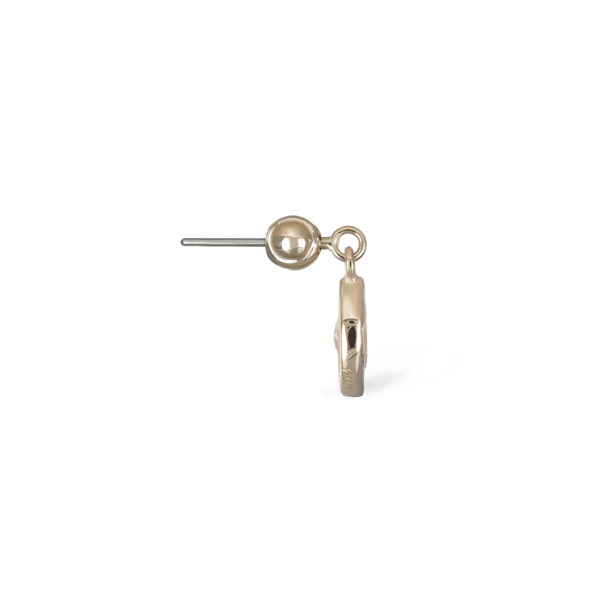 BEATTI Threadless Ends Gold / Grey Moonstone Aris Drop Threadless Flat Back Stud BTEG049-MG Aris Drop Threadless Flat Back Stud