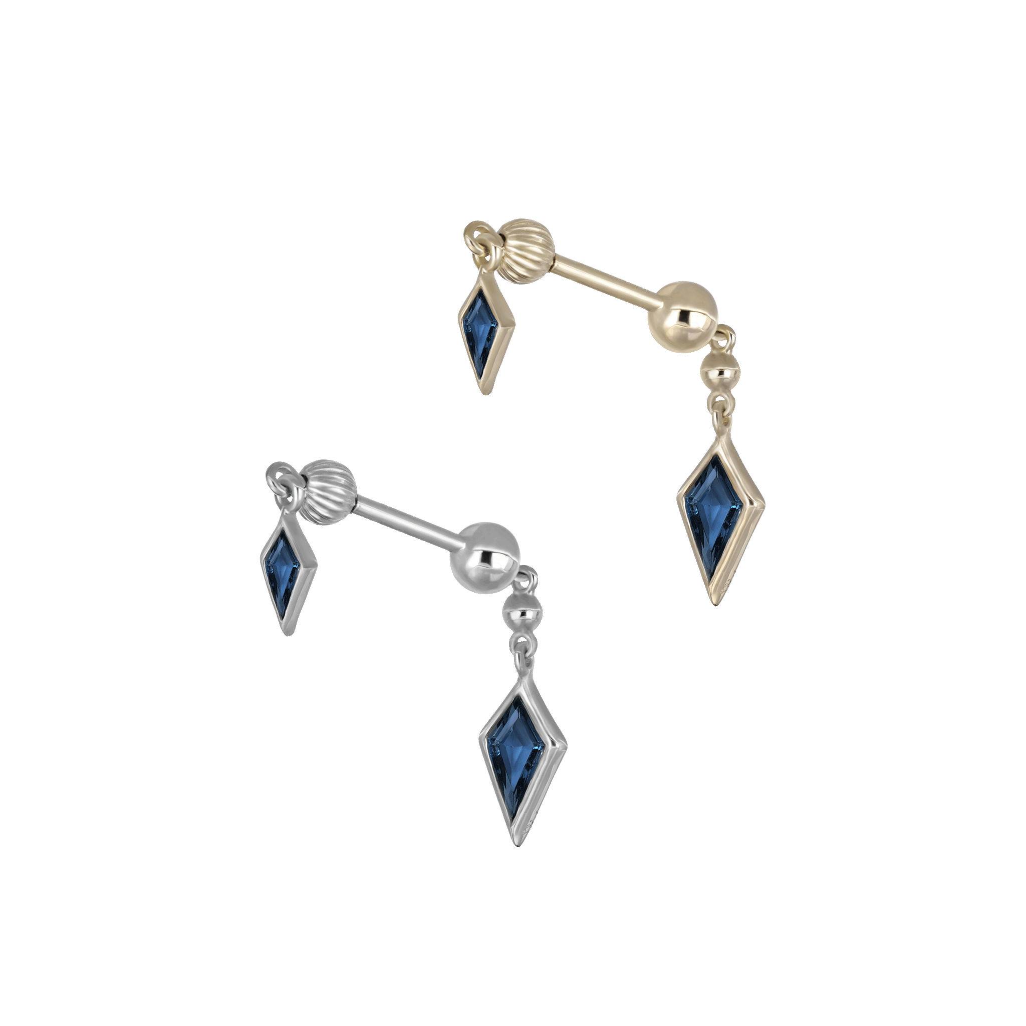 Vira • Kite Gemstone Double Barbell – Internally Threaded BEATTI