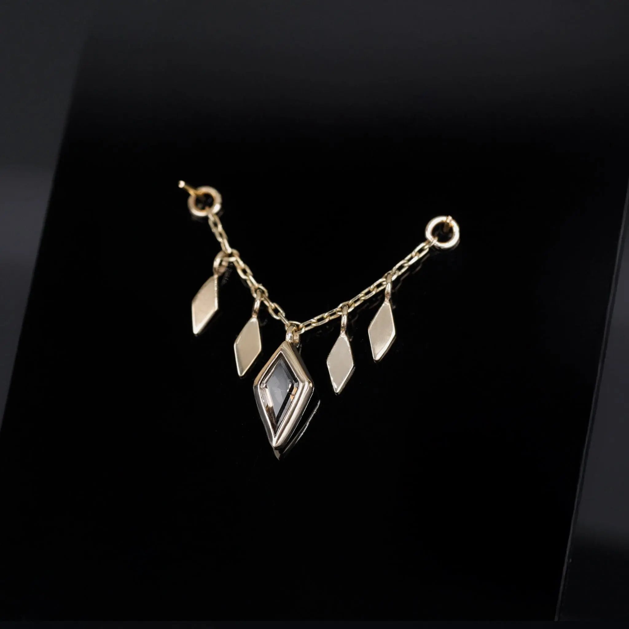 BEATTI Chain Attachments Patra Chain Attachement with Smoky Quartz Patra Chain Attachement with Smoky Quartz