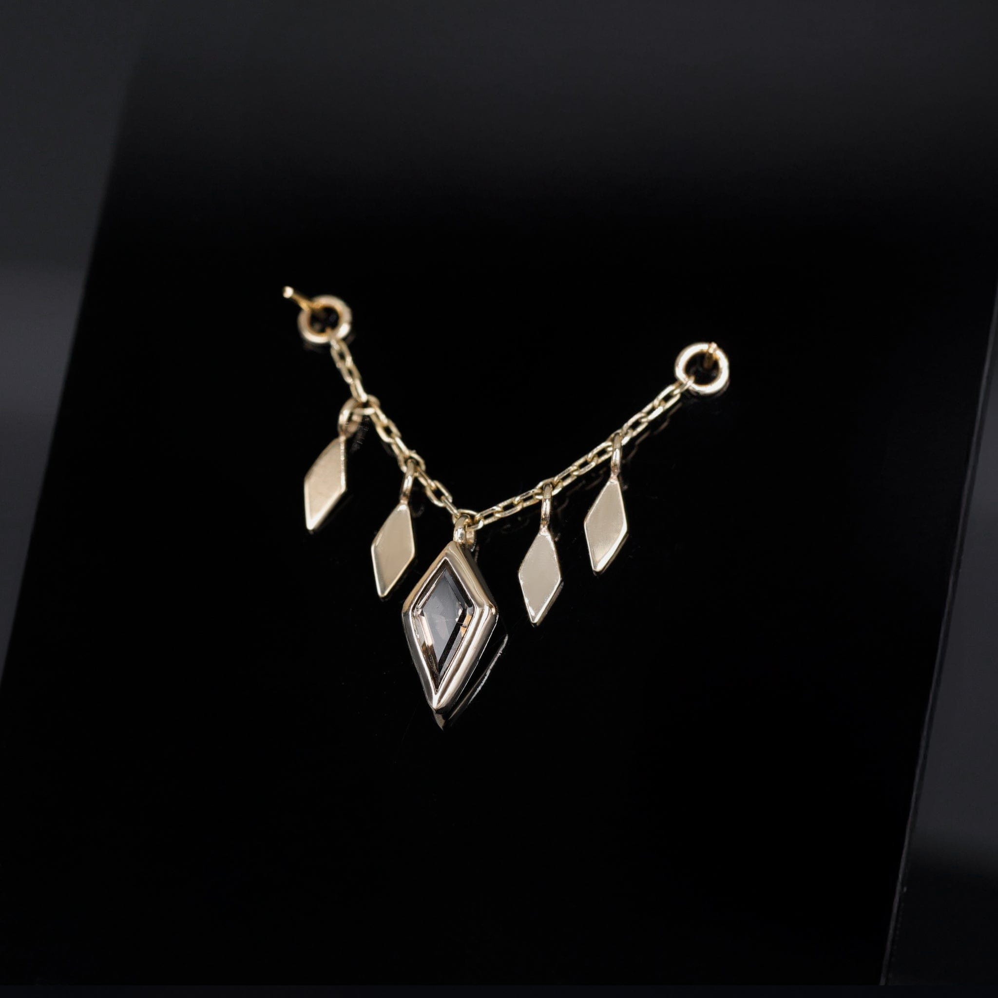 BEATTI Chain Attachments Patra Chain Attachement with Smoky Quartz Patra Chain Attachement with Smoky Quartz