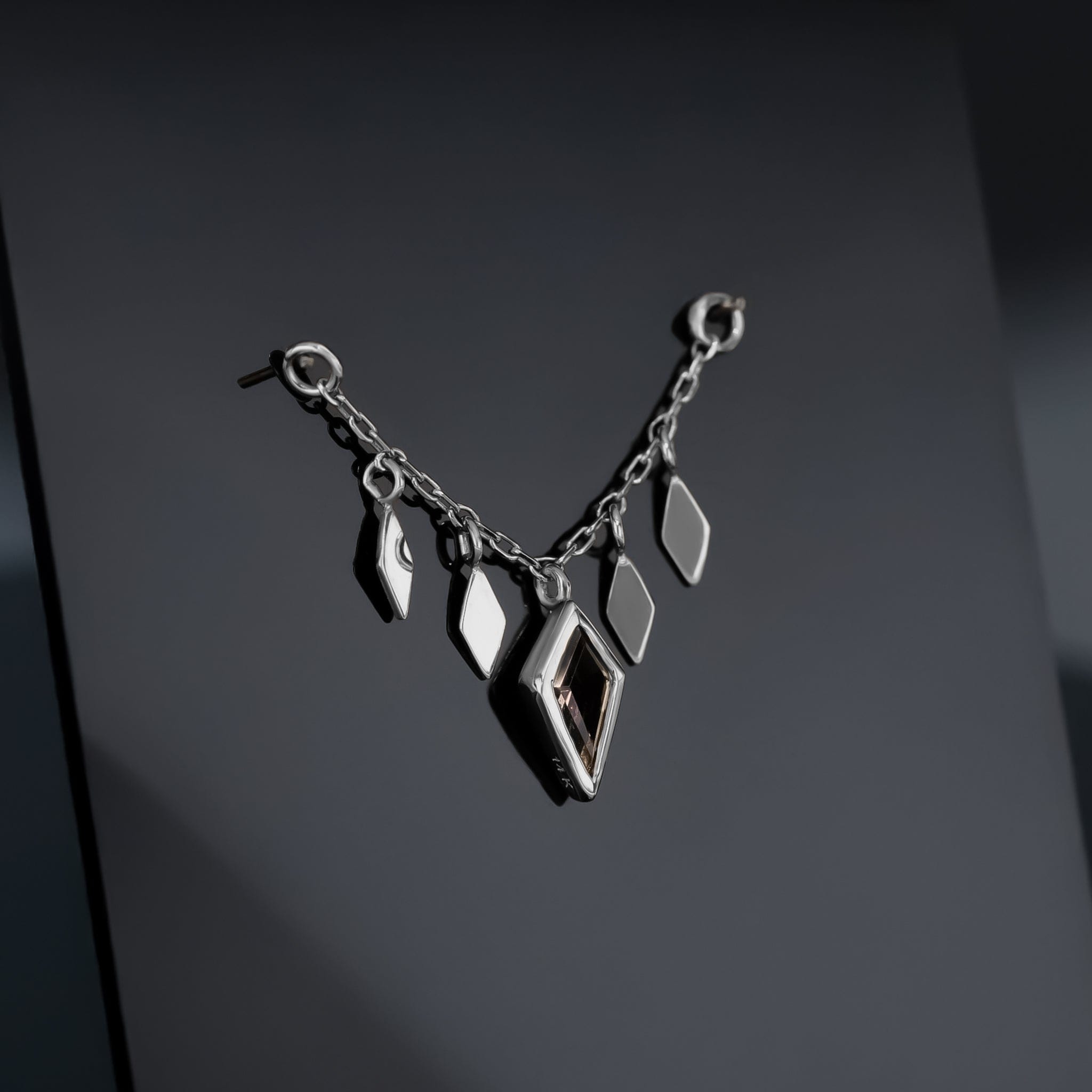 BEATTI Chain Attachments Patra Chain Attachement with Smoky Quartz Patra Chain Attachement with Smoky Quartz