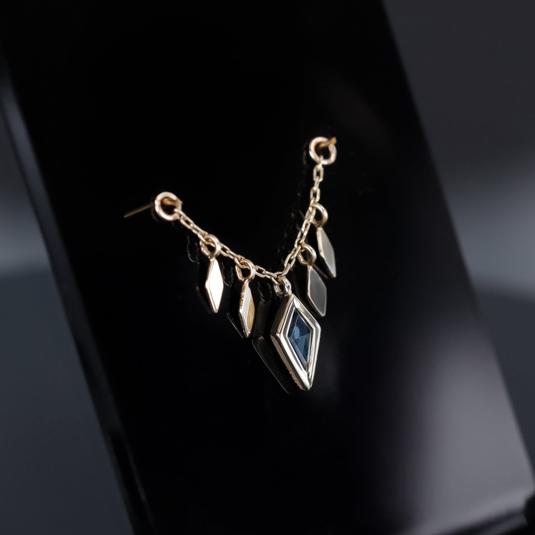 BEATTI Chain Attachments Gold Patra Chain Attachment • London Blue Topaz Yellow Gold BTFG012 TBL Patra Chain Attachment • London Blue Topaz Yellow Gold