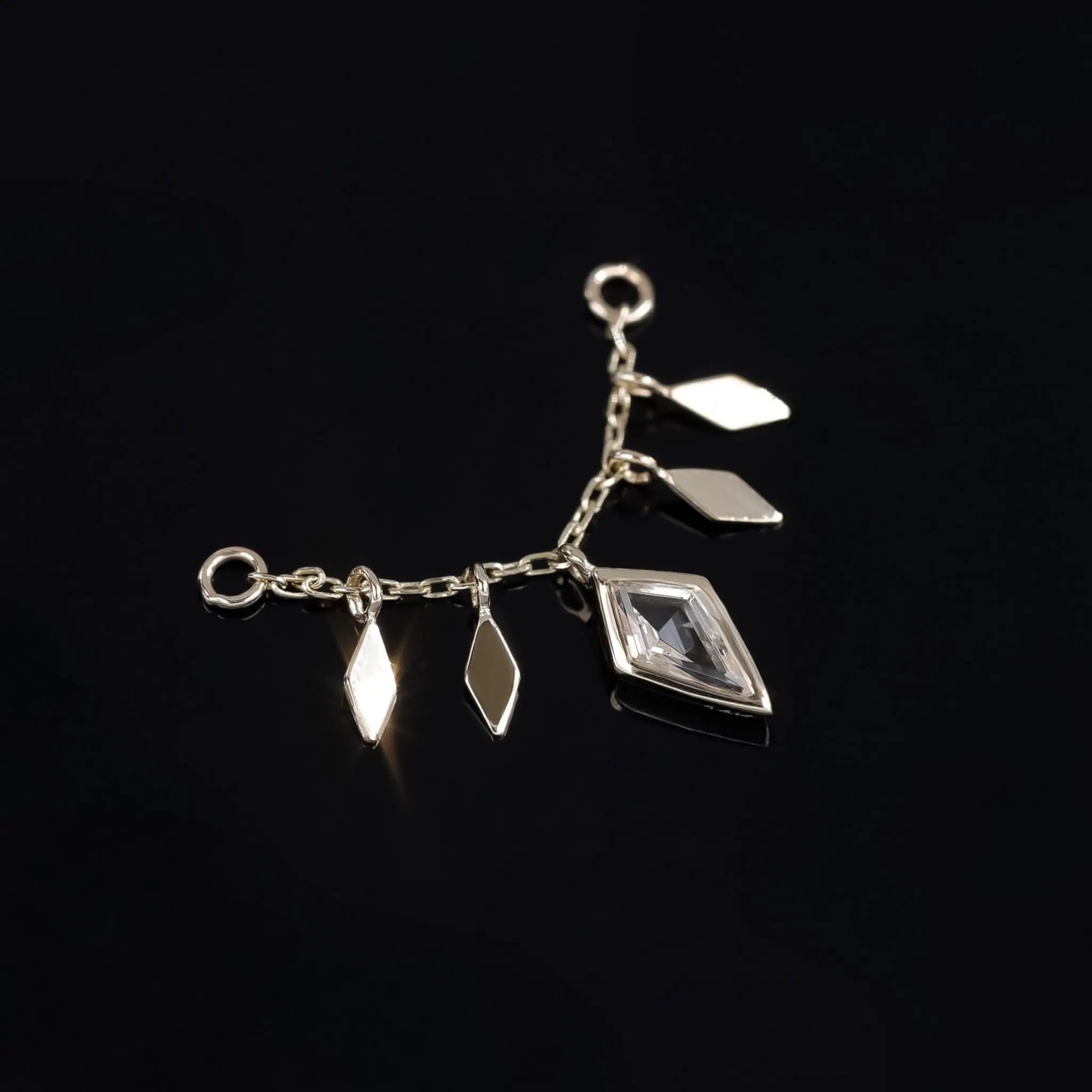 BEATTI Chain Attachments Patra Chain Attachment with White Topaz Patra Chain Attachment with White Topaz