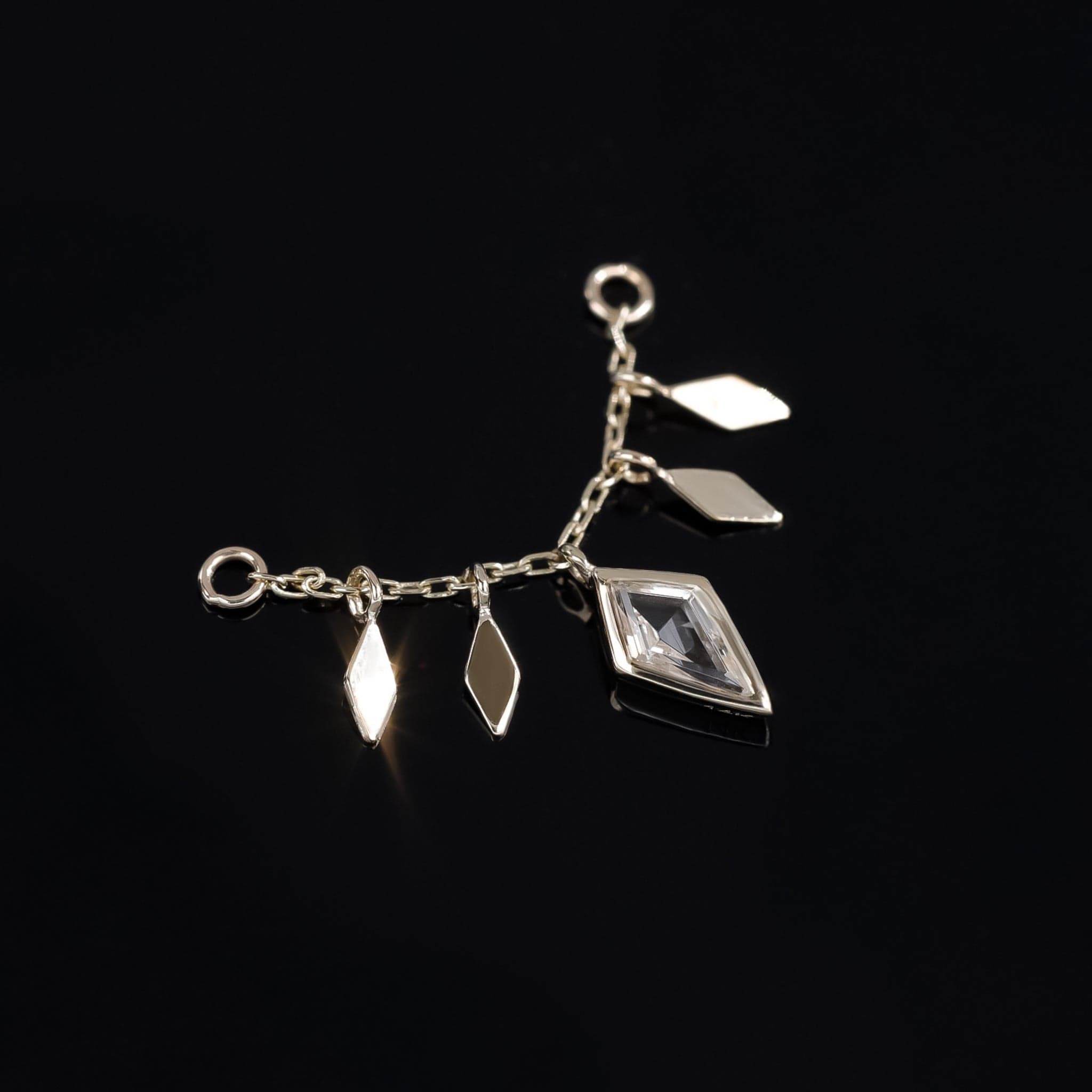 BEATTI Chain Attachments Patra Chain Attachment with White Topaz Patra Chain Attachment with White Topaz