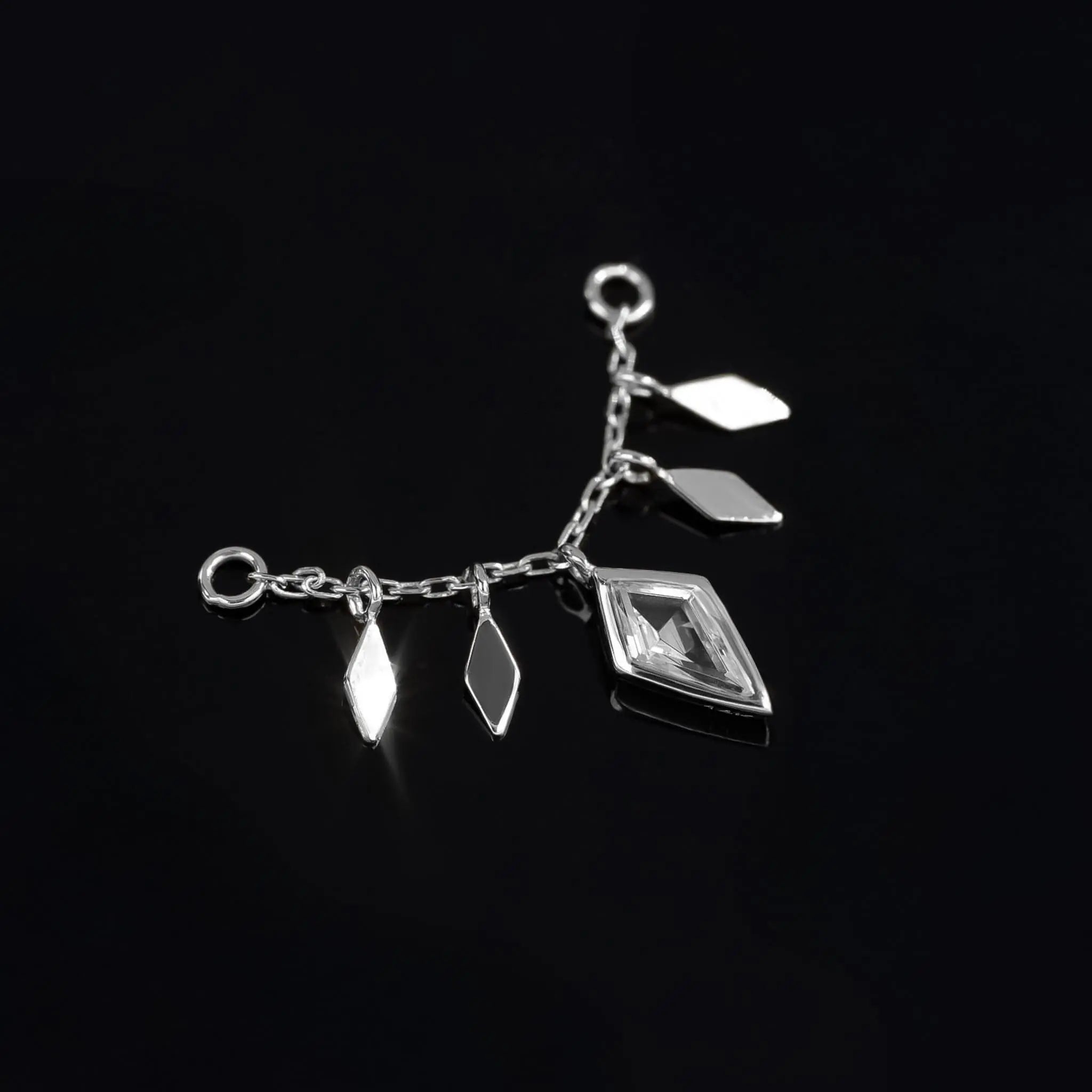 BEATTI Chain Attachments Patra Chain Attachment with White Topaz Patra Chain Attachment with White Topaz