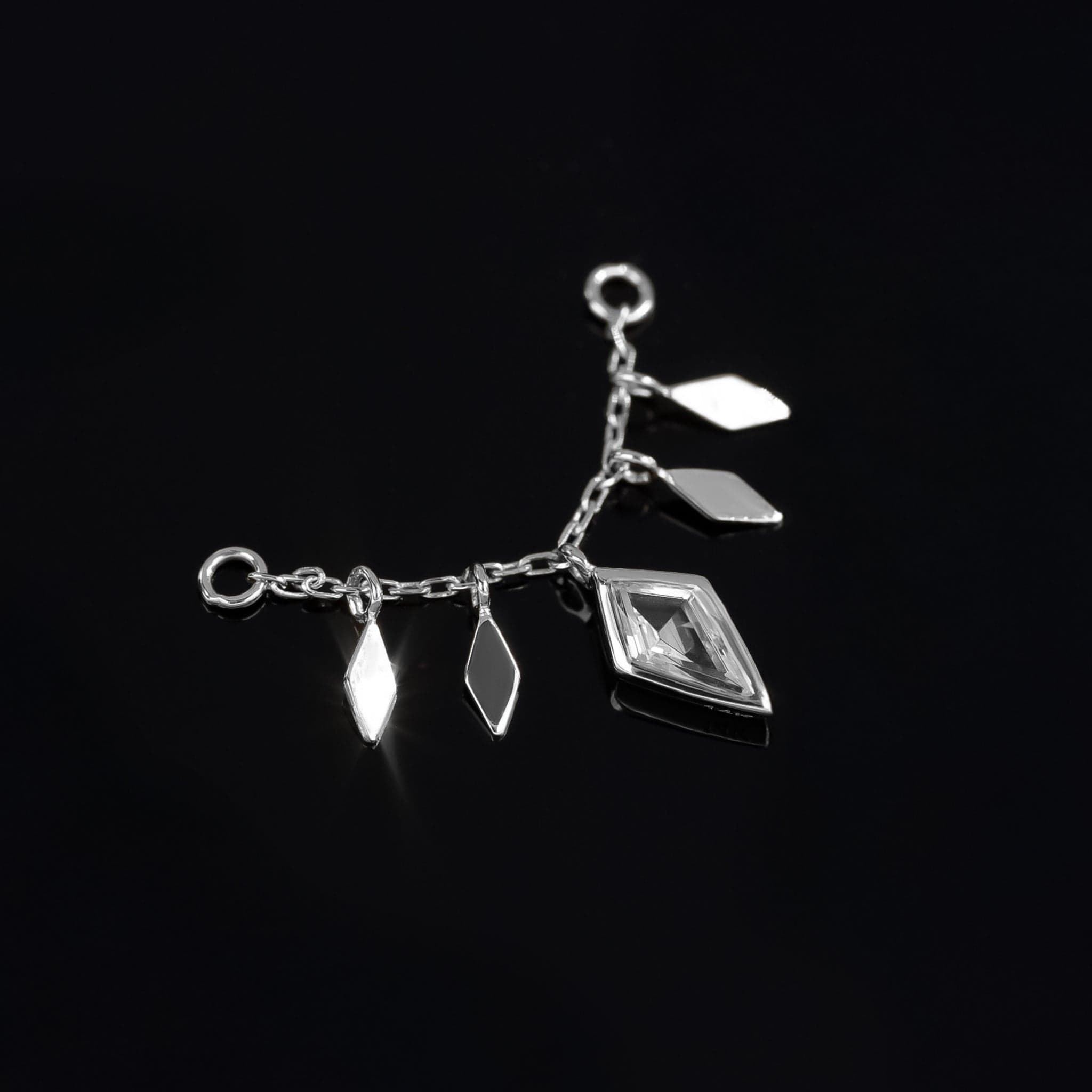 BEATTI Chain Attachments Patra Chain Attachment with White Topaz Patra Chain Attachment with White Topaz