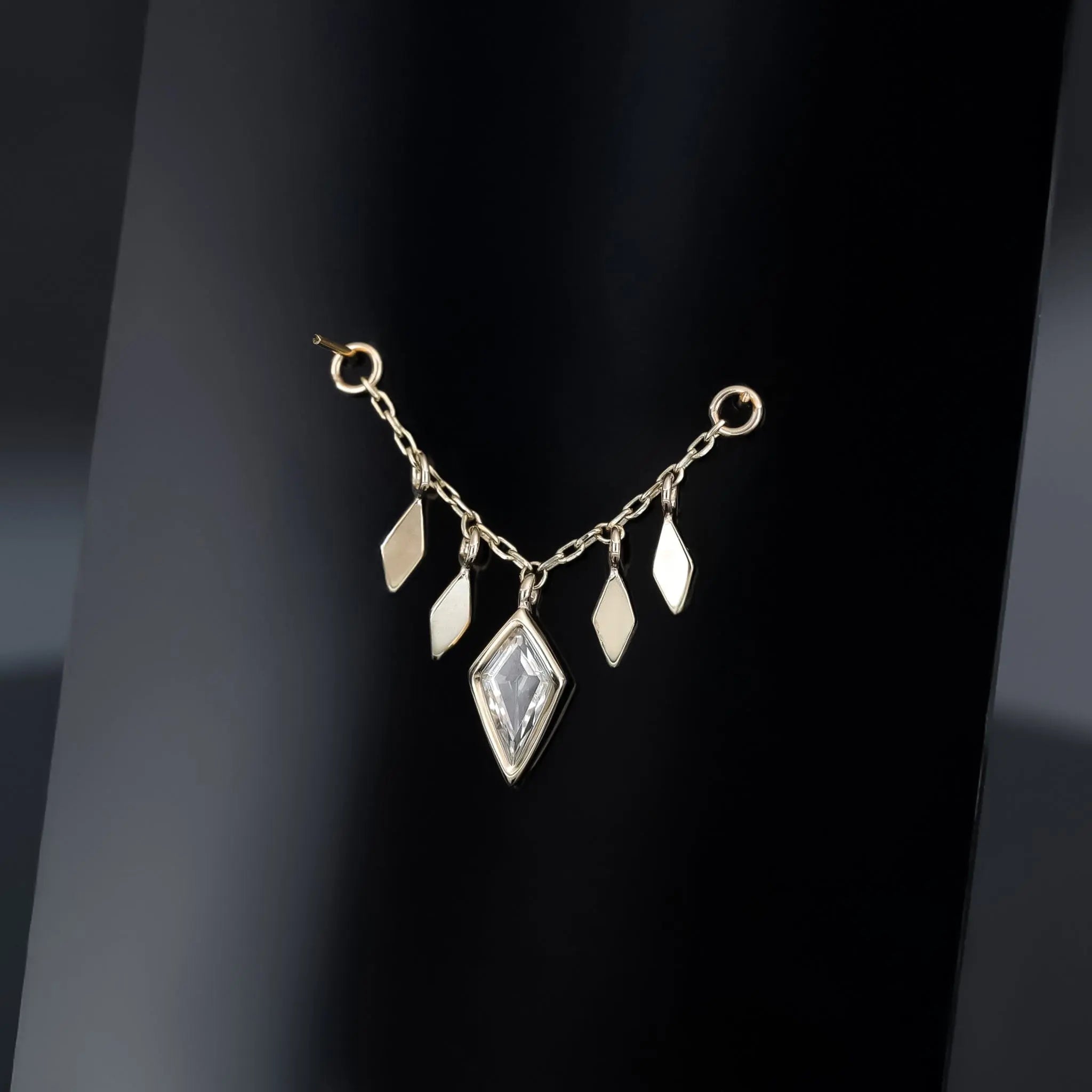 BEATTI Chain Attachments Patra Chain Attachment with White Topaz Patra Chain Attachment with White Topaz