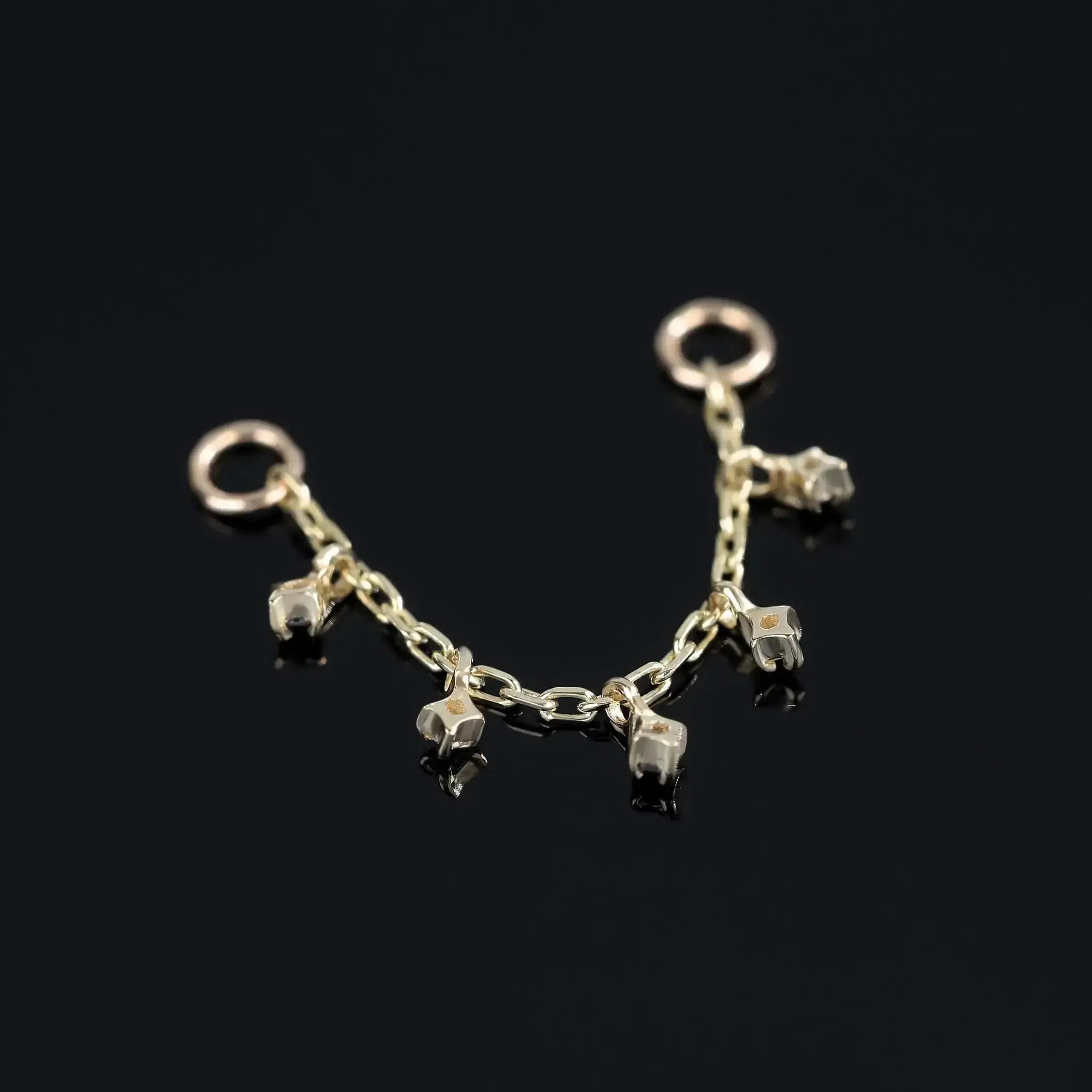 BEATTI Chain Attachments Ember Tiny Diamond Charm Chain Ember Tiny Diamond Charm Chain