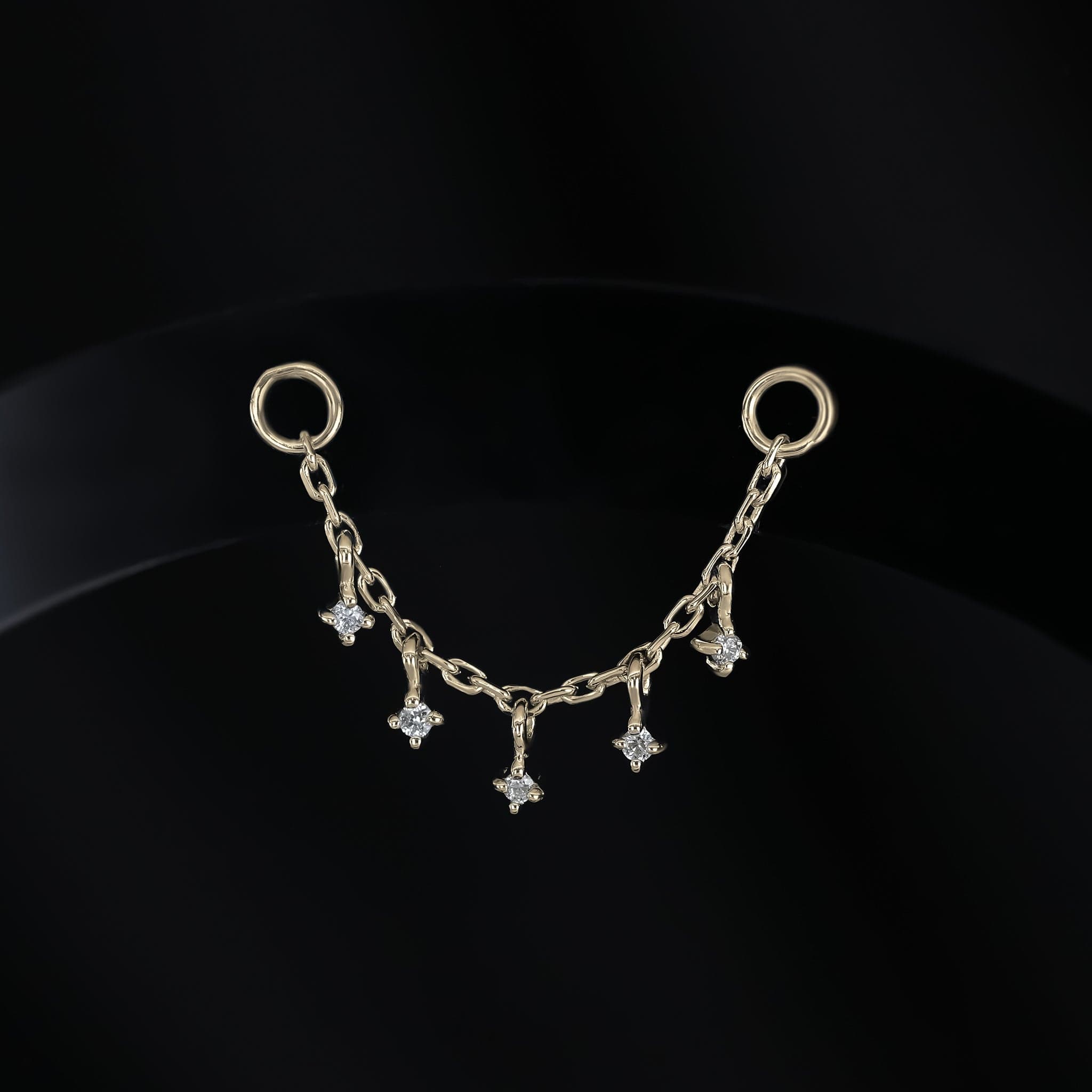 BEATTI Chain Attachments Ember Tiny Diamond Charm Chain Ember Tiny Diamond Charm Chain