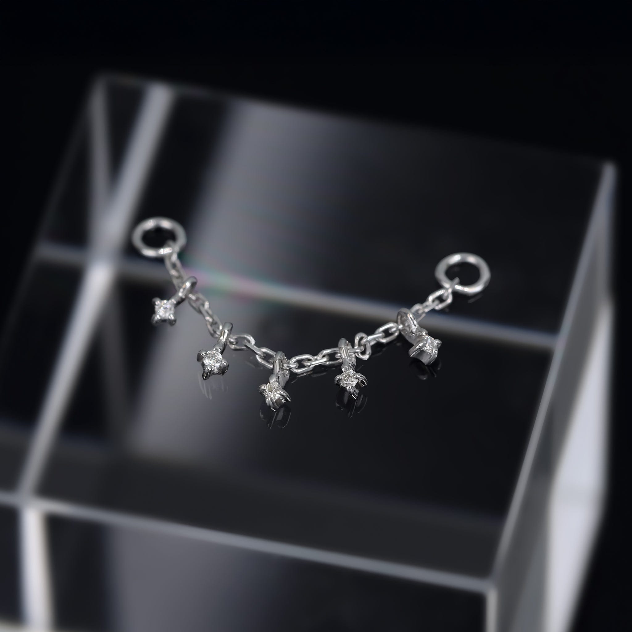 BEATTI Chain Attachments Ember Tiny Diamond Charm Chain Ember Tiny Diamond Charm Chain