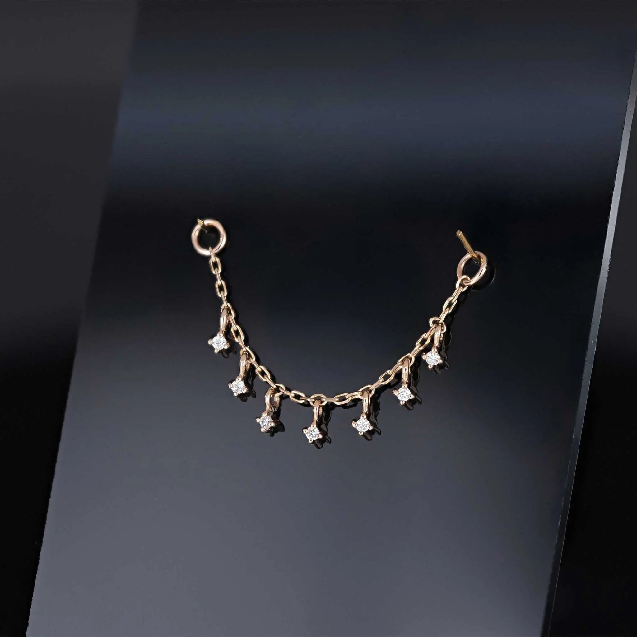 BEATTI Chain Attachments Ember Tiny Diamond Charm Chain 32mm Ember Tiny Diamond Charm Chain 32mm