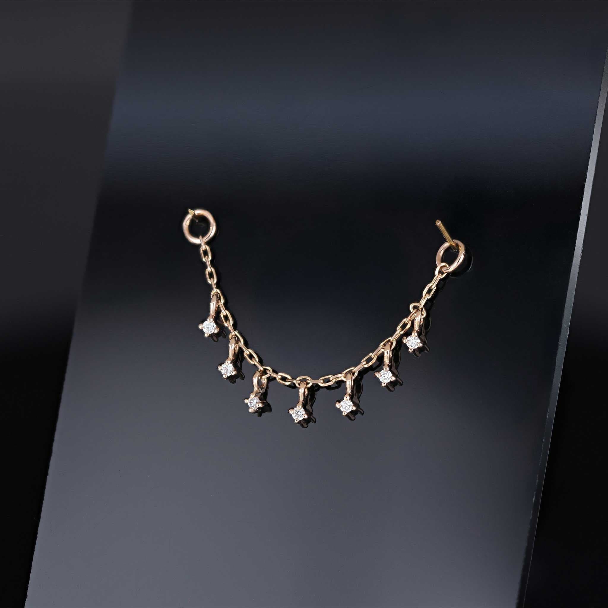 BEATTI Chain Attachments Ember Tiny Diamond Charm Chain 32mm Ember Tiny Diamond Charm Chain 32mm