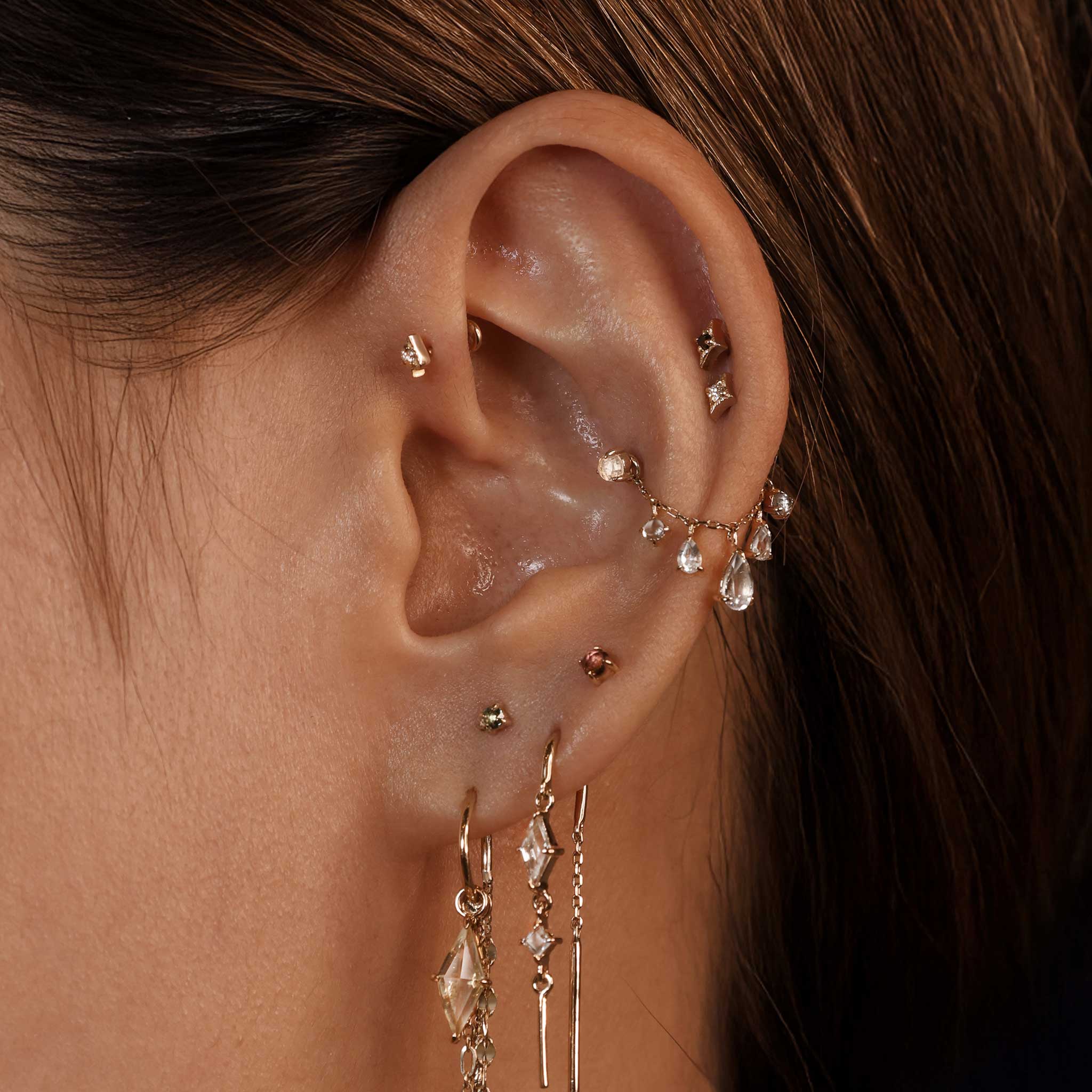 BEATTI Threadless Ends Spade • Ace of Gems Flatback Stud Spade • Ace of Gems Flatback Stud