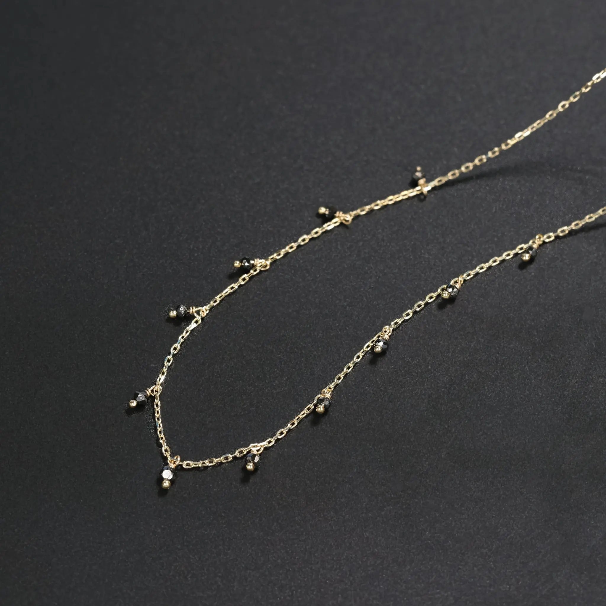 BEATTI Necklace BTNG010 Santal Diamond Beads Necklace BTNG010 Santal Diamond Beads Necklace