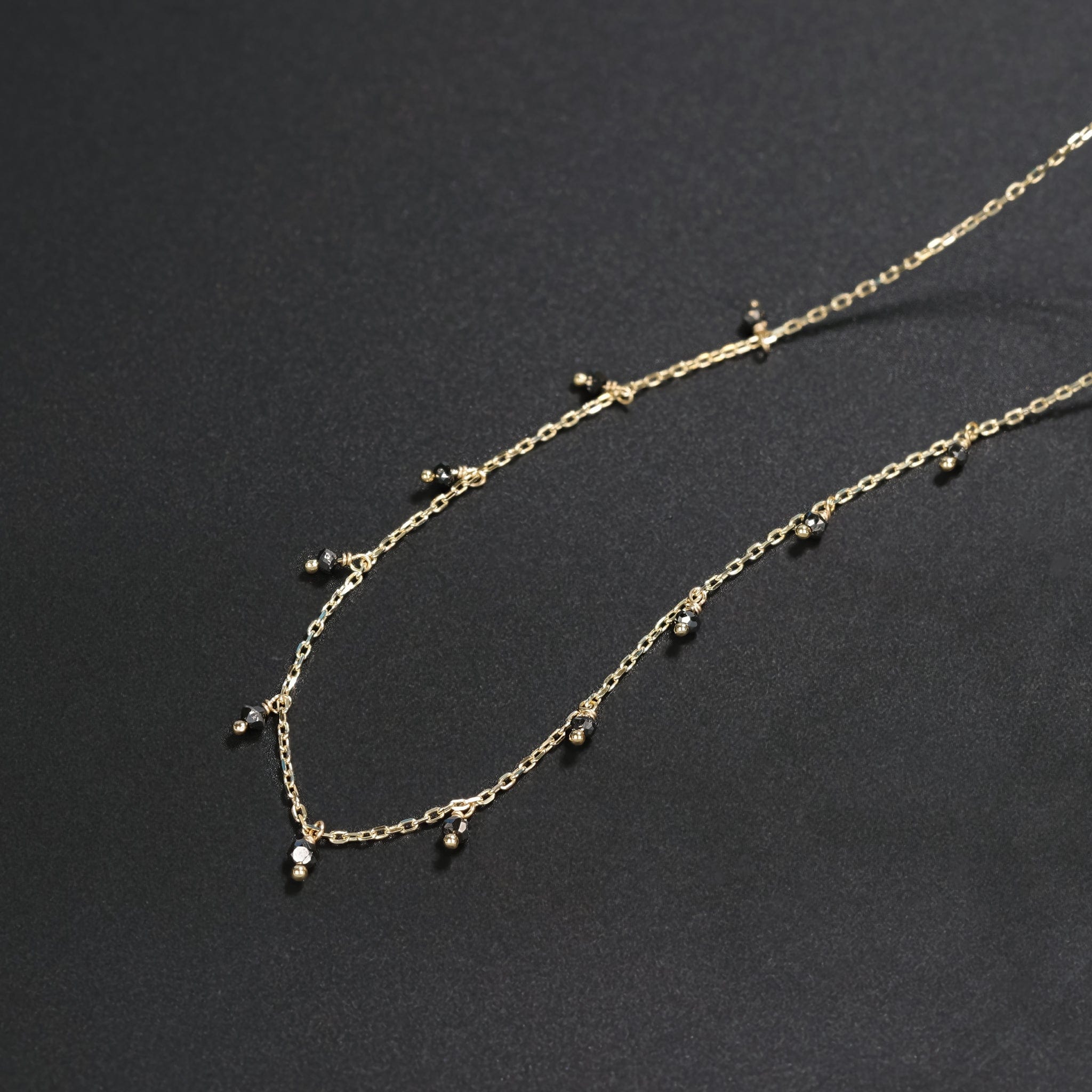 BEATTI Necklace BTNG010 Santal Diamond Beads Necklace BTNG010 Santal Diamond Beads Necklace