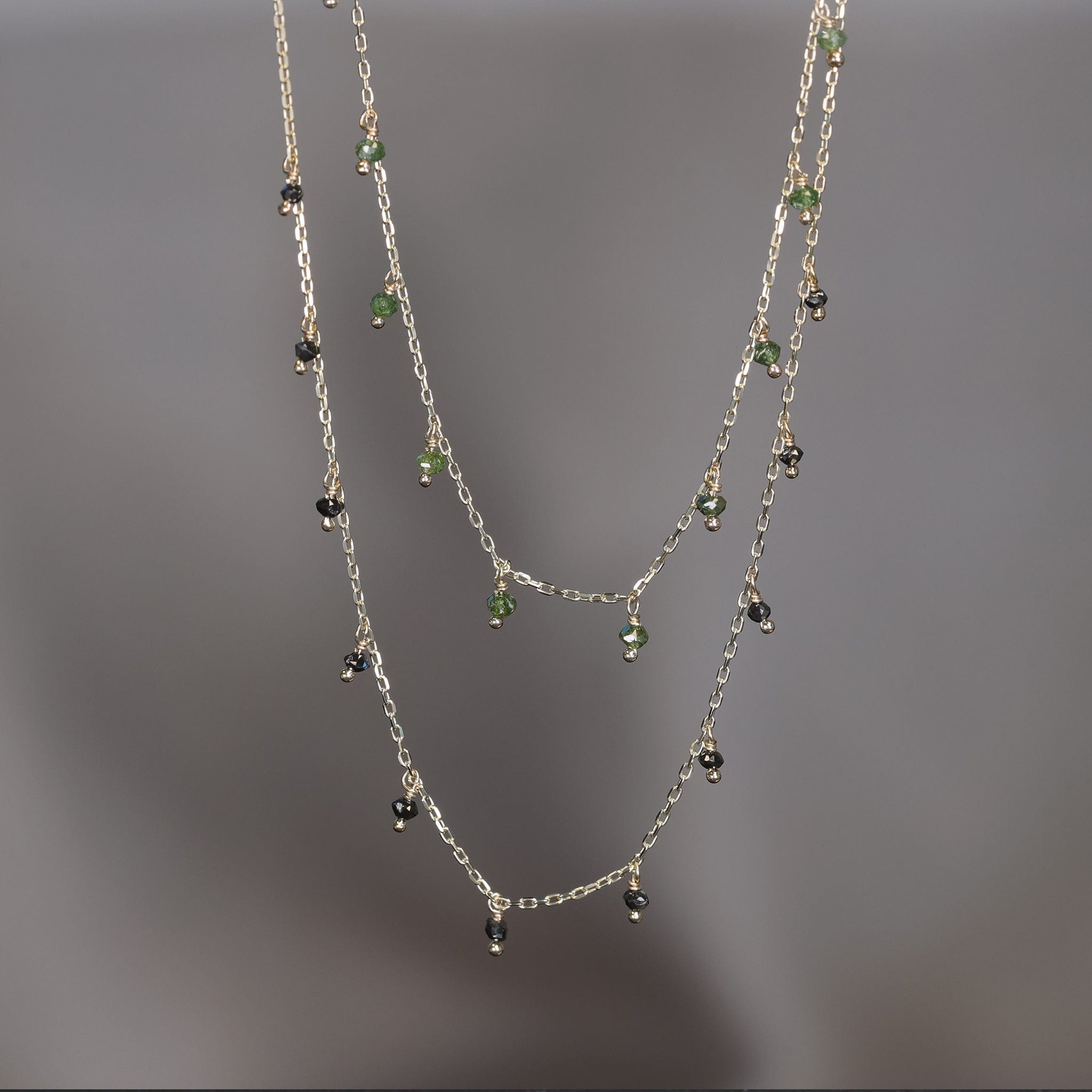 BEATTI Necklace BTNG010 Santal Diamond Beads Necklace BTNG010 Santal Diamond Beads Necklace