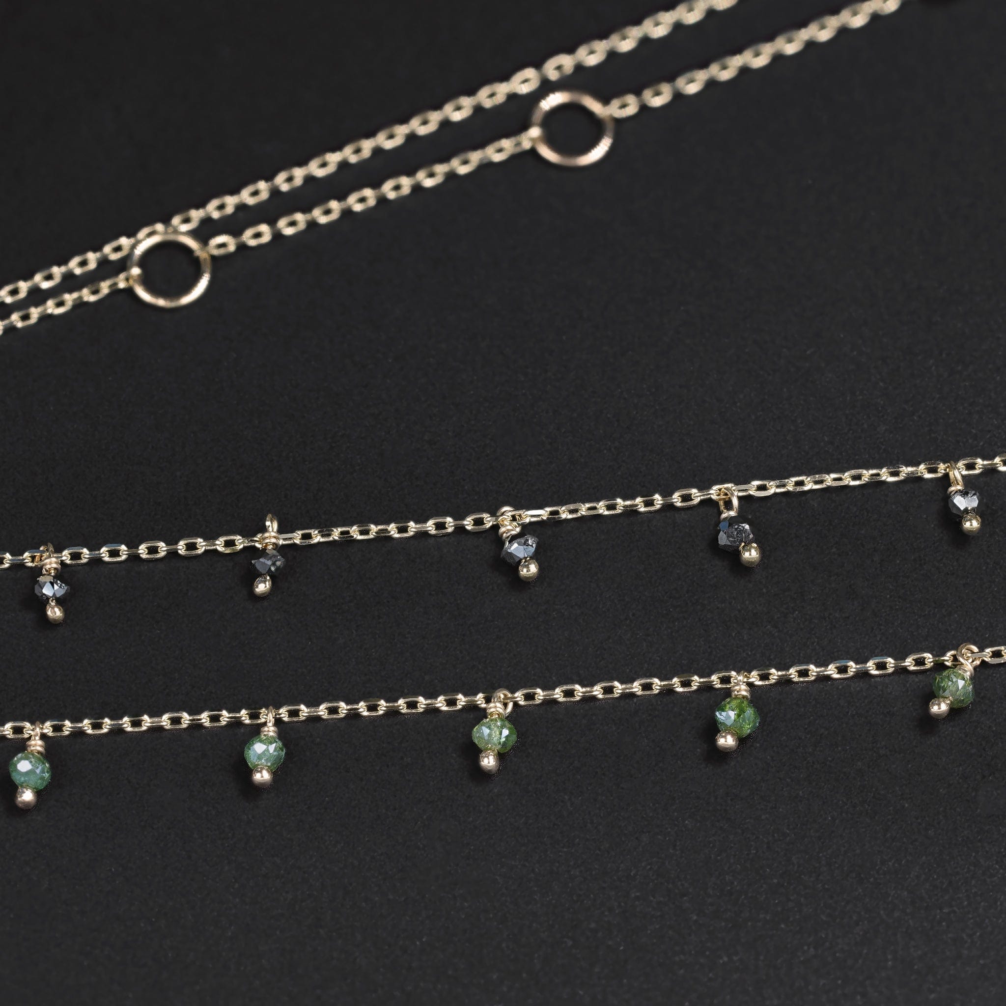 BEATTI Necklace BTNG010 Santal Diamond Beads Necklace BTNG010 Santal Diamond Beads Necklace