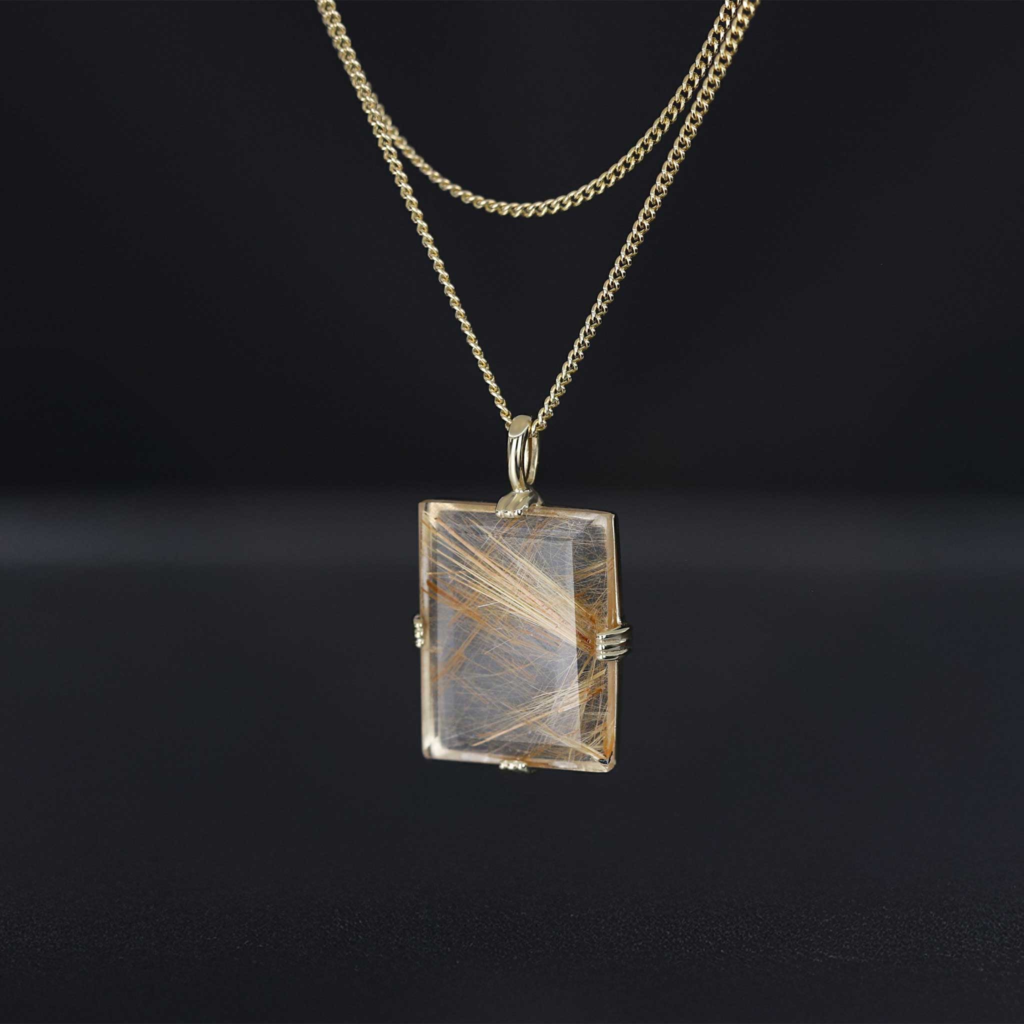 BEATTI Pendants BTP062 • Square Gemstone Necklace Pendant BTP062 • Square Gemstone Necklace Pendant