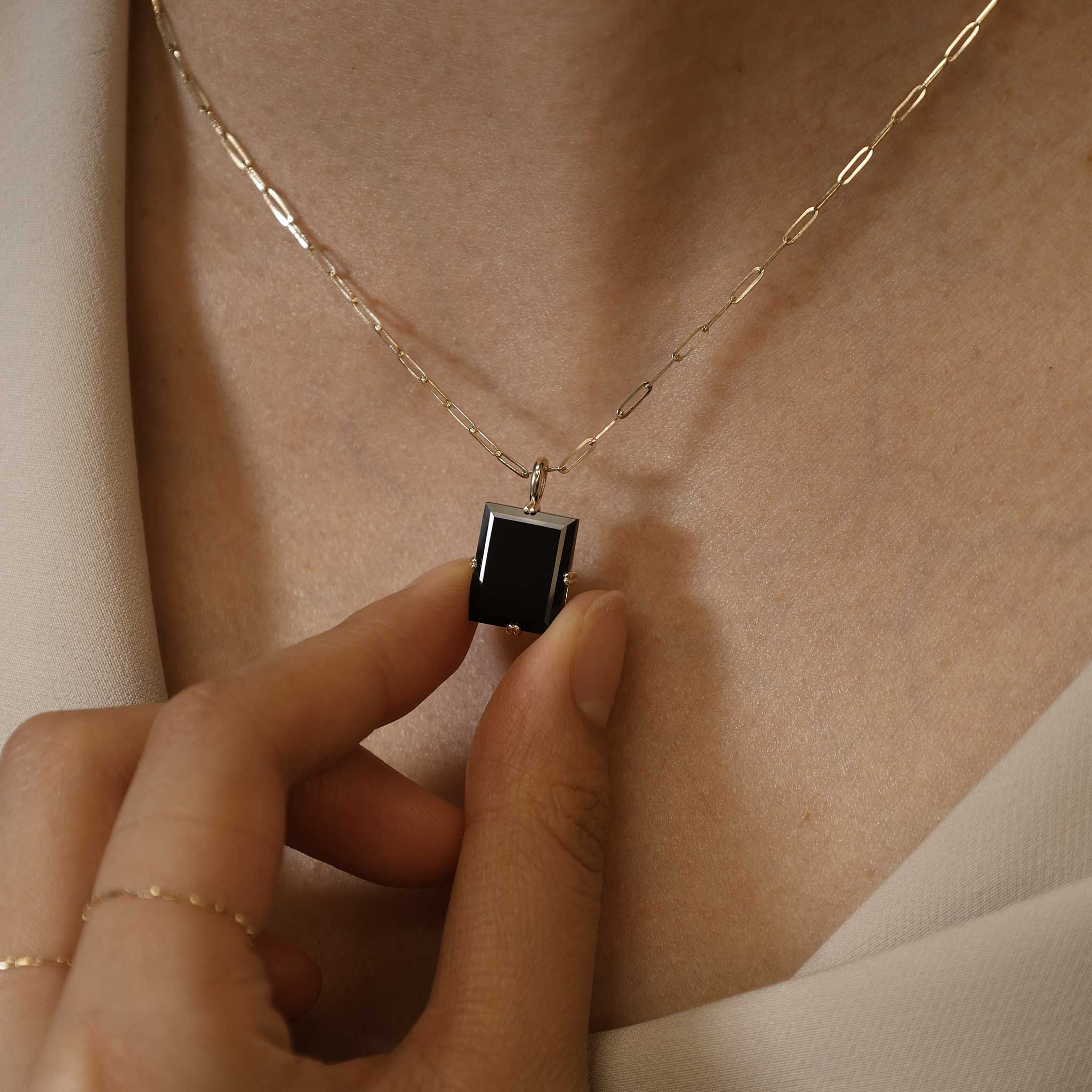 BEATTI Pendants BTP063 • Square Gemstone Necklace Pendant BTP063 • Square Gemstone Necklace Pendant