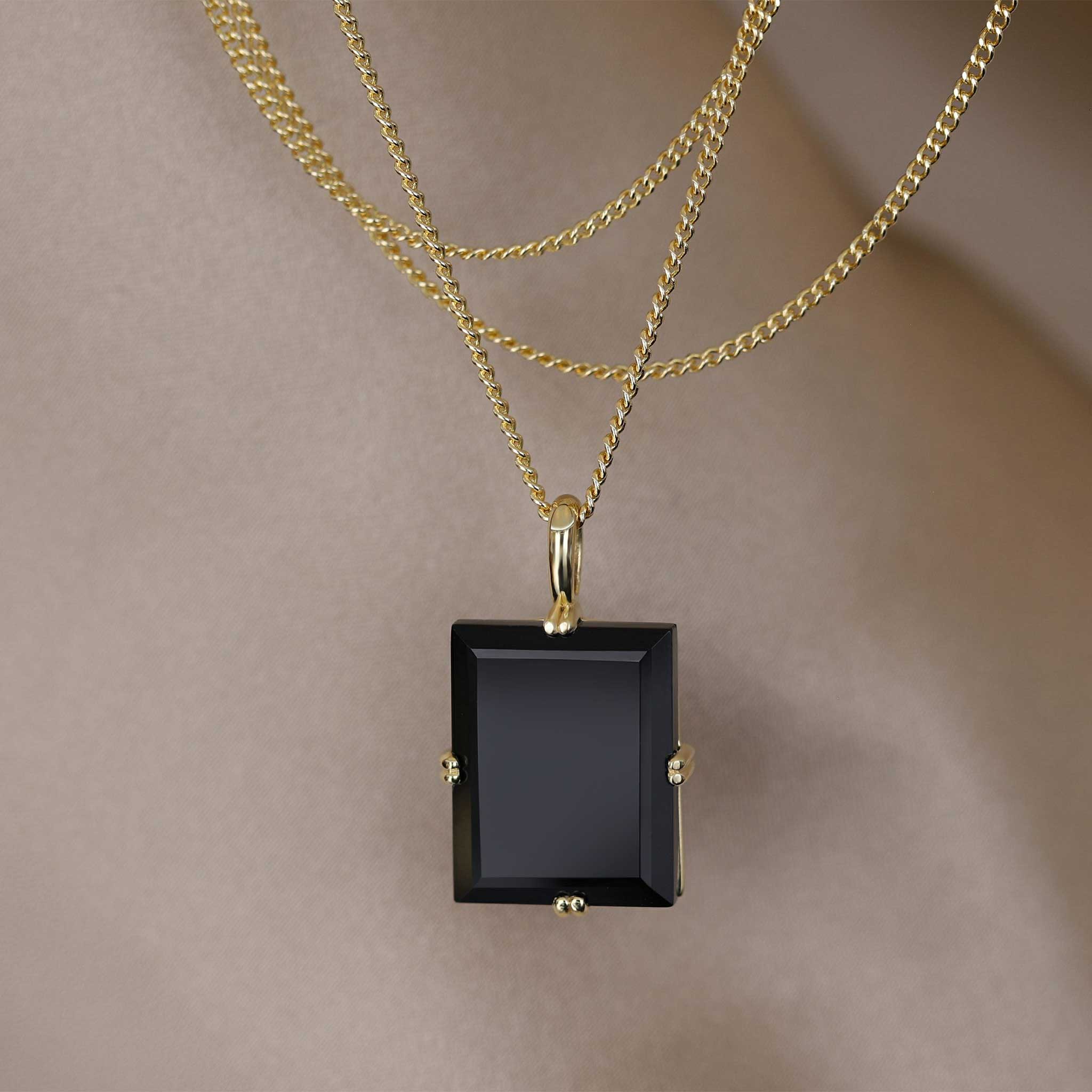 BEATTI Pendants BTP063 • Square Gemstone Necklace Pendant BTP063 • Square Gemstone Necklace Pendant