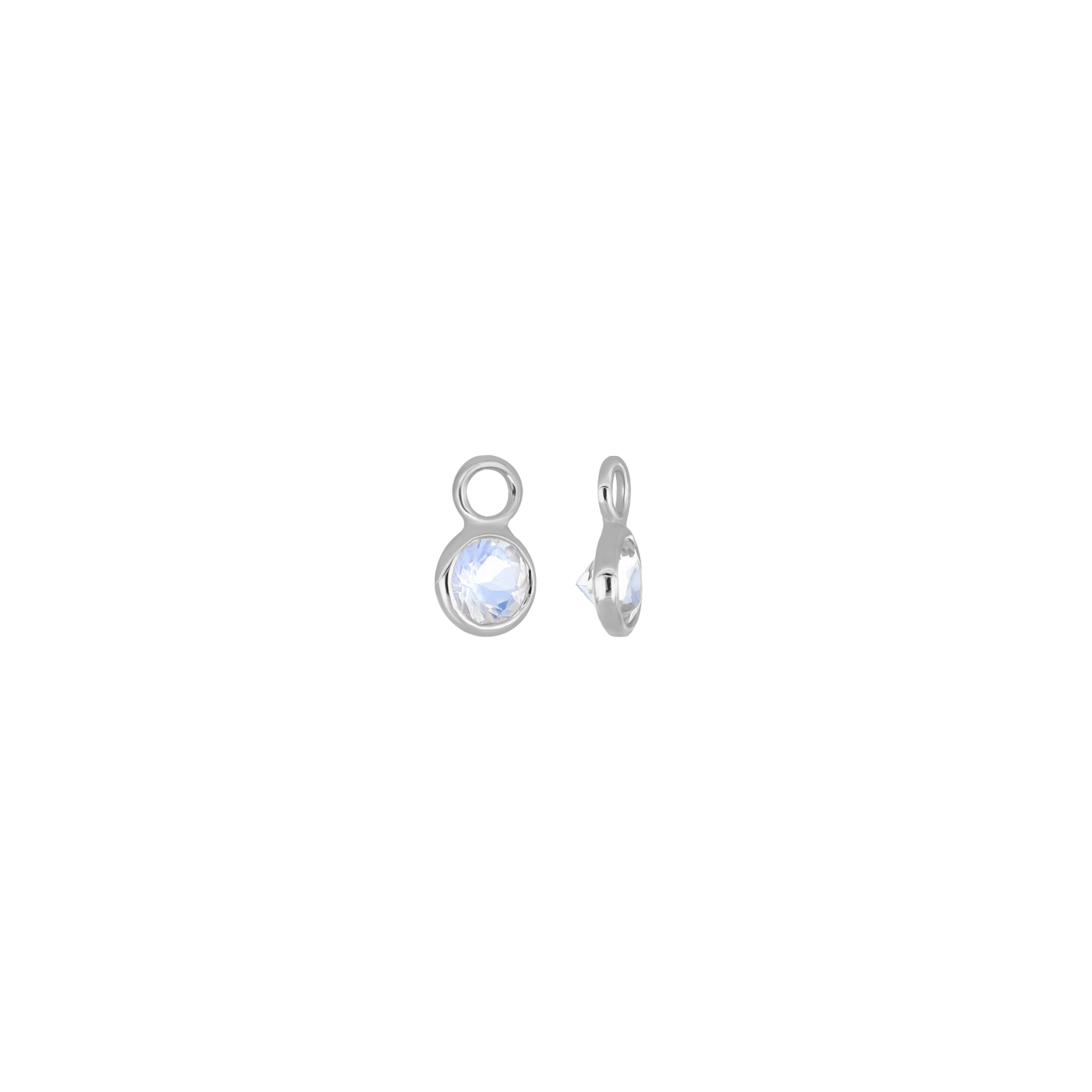 BEATTI Charms White Gold / Rainbow Moonstone BTPG021 • Rainbow Moonstone Charm BTPG021 BTPG021 • Rainbow Moonstone Charm