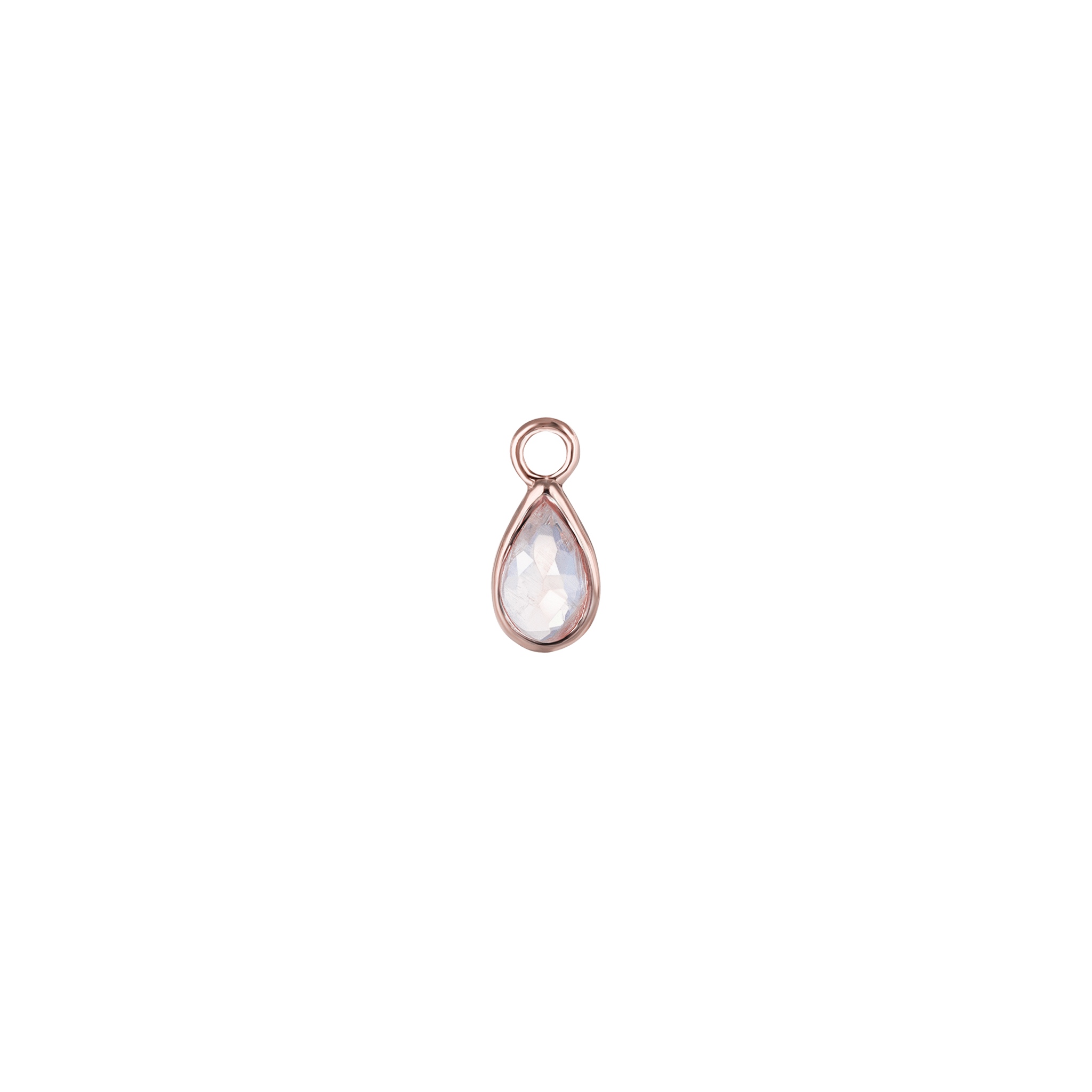Solara • Briolette Teardrop Gemstone Hoop Charm