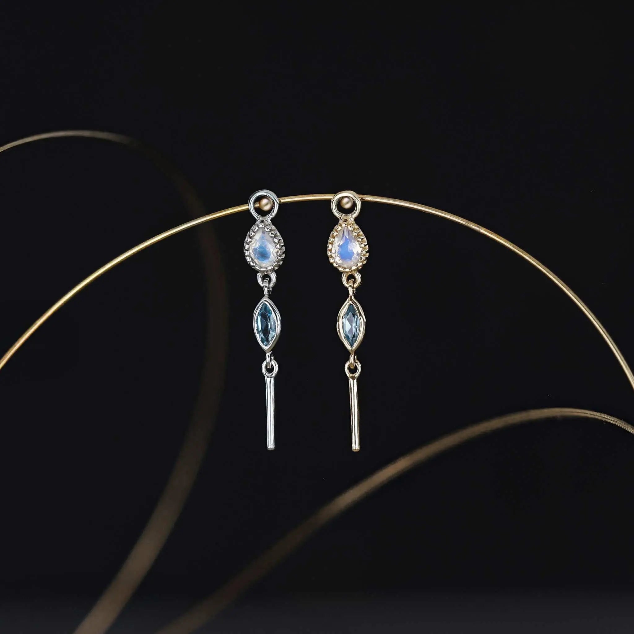 BEATTI Charms BTPG082 • MultiGemstone Bar Charm BTPG082 • MultiGemstone Bar Charm